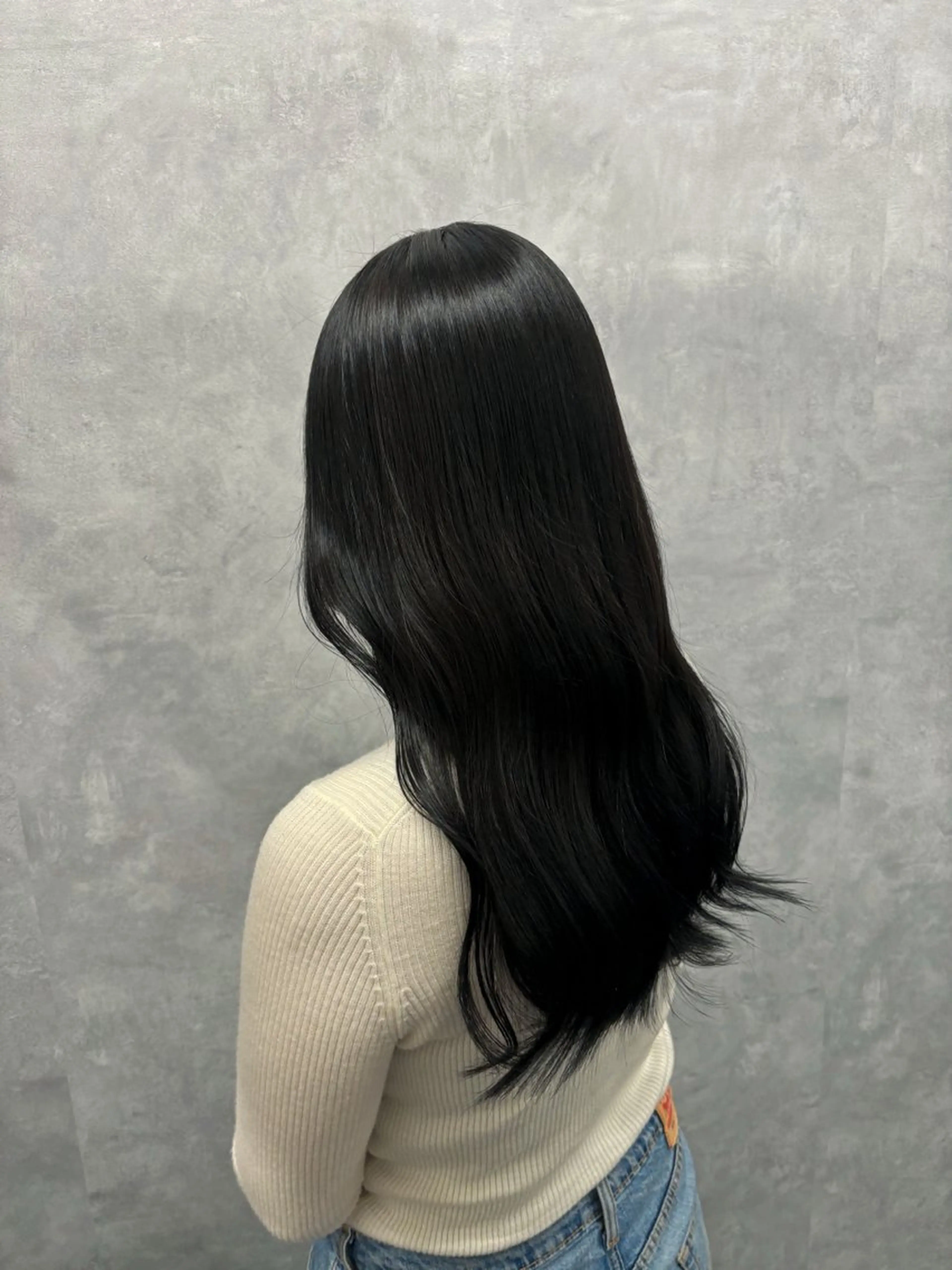 セミロング カット ヘアカラー トリートメント NUMBER 天王寺YUYAのヘアスタイル