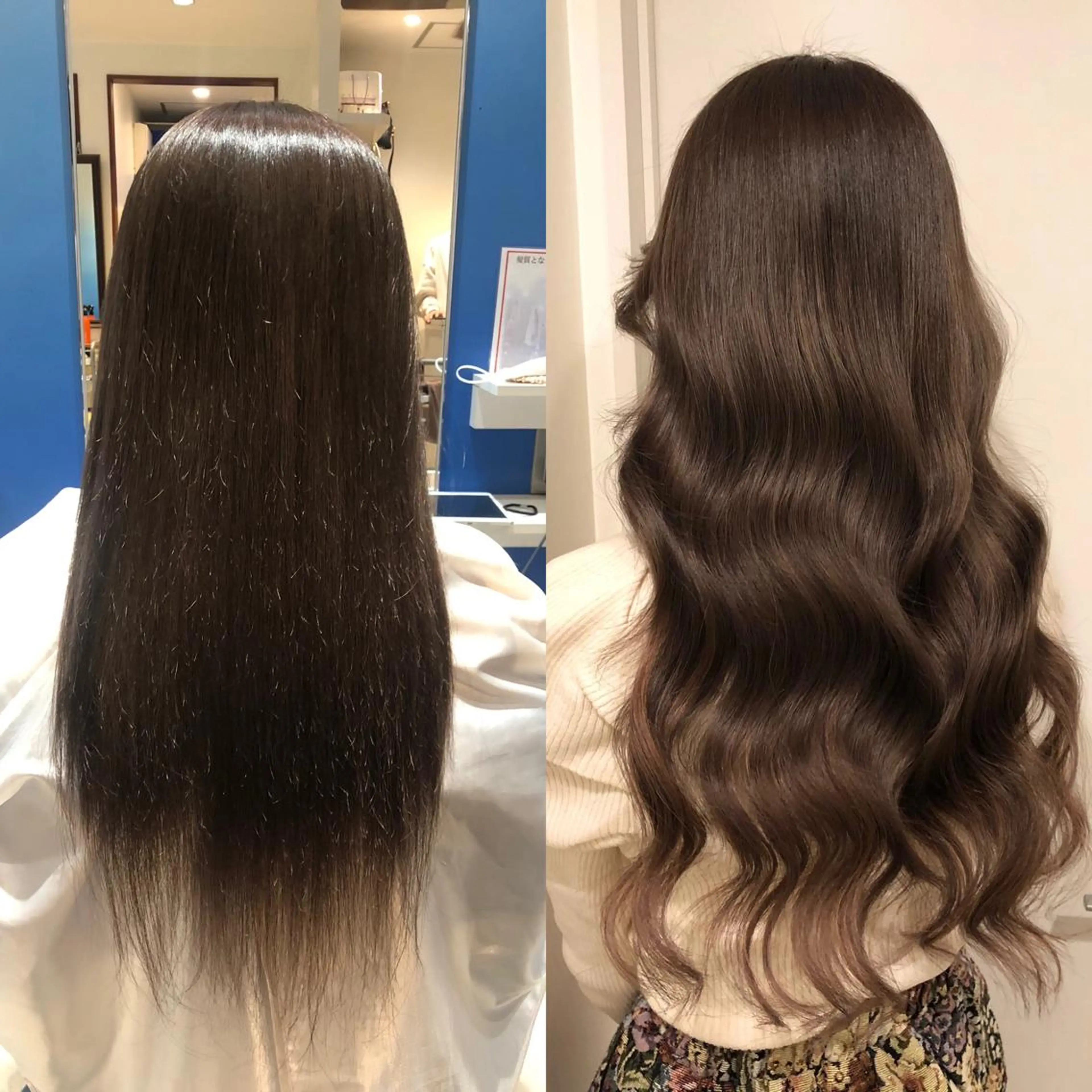 ロング カラー シールエクステ バレイヤージュ ミストバング ダブルカラー  フェイスフレーミング ヘアカラー エクステ 🧡艶髪ちゅるん髪 🫧🧡YUKI❄️のヘアスタイル