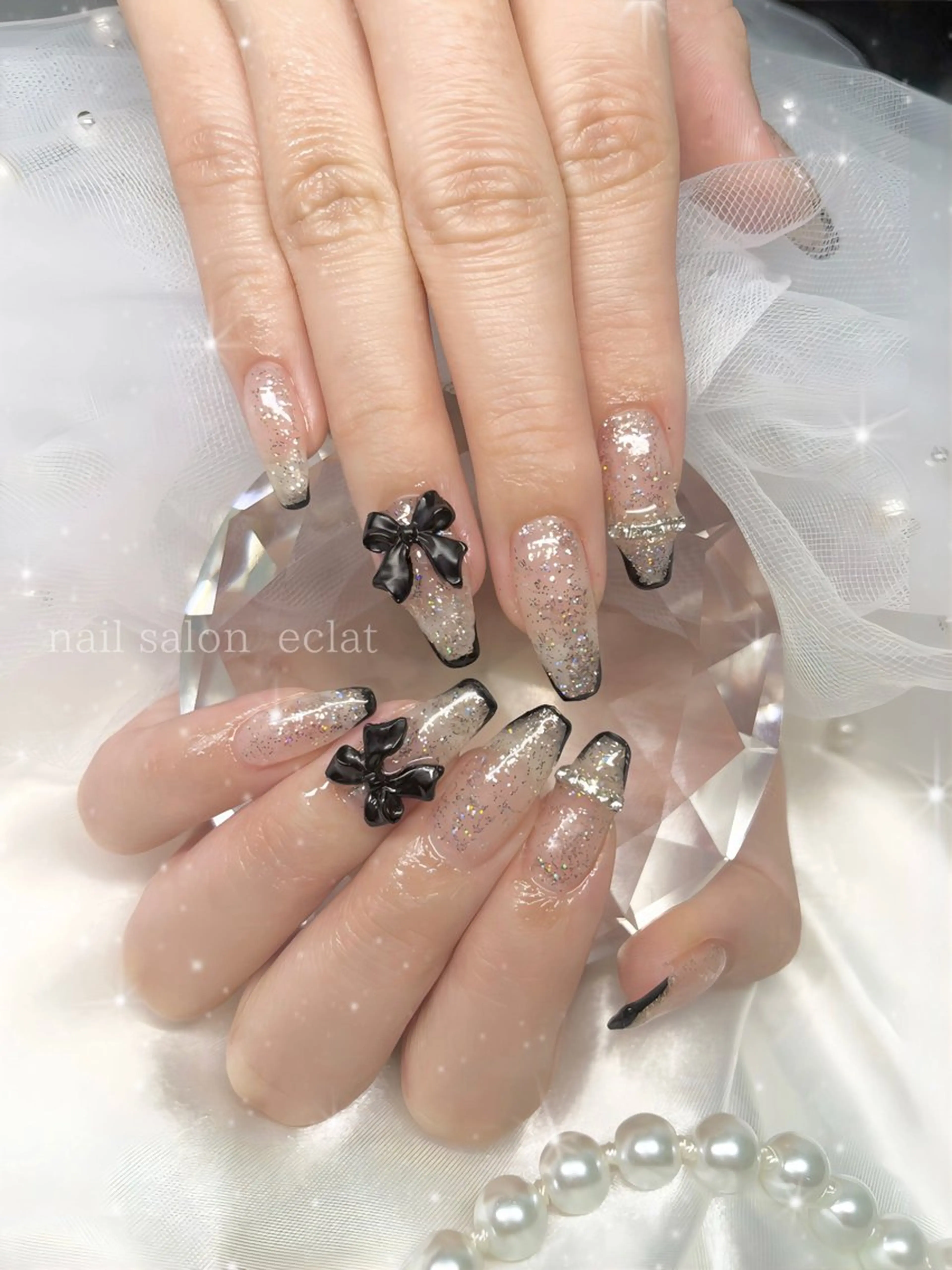 ネイル リボン eclat 'kのネイルデザイン