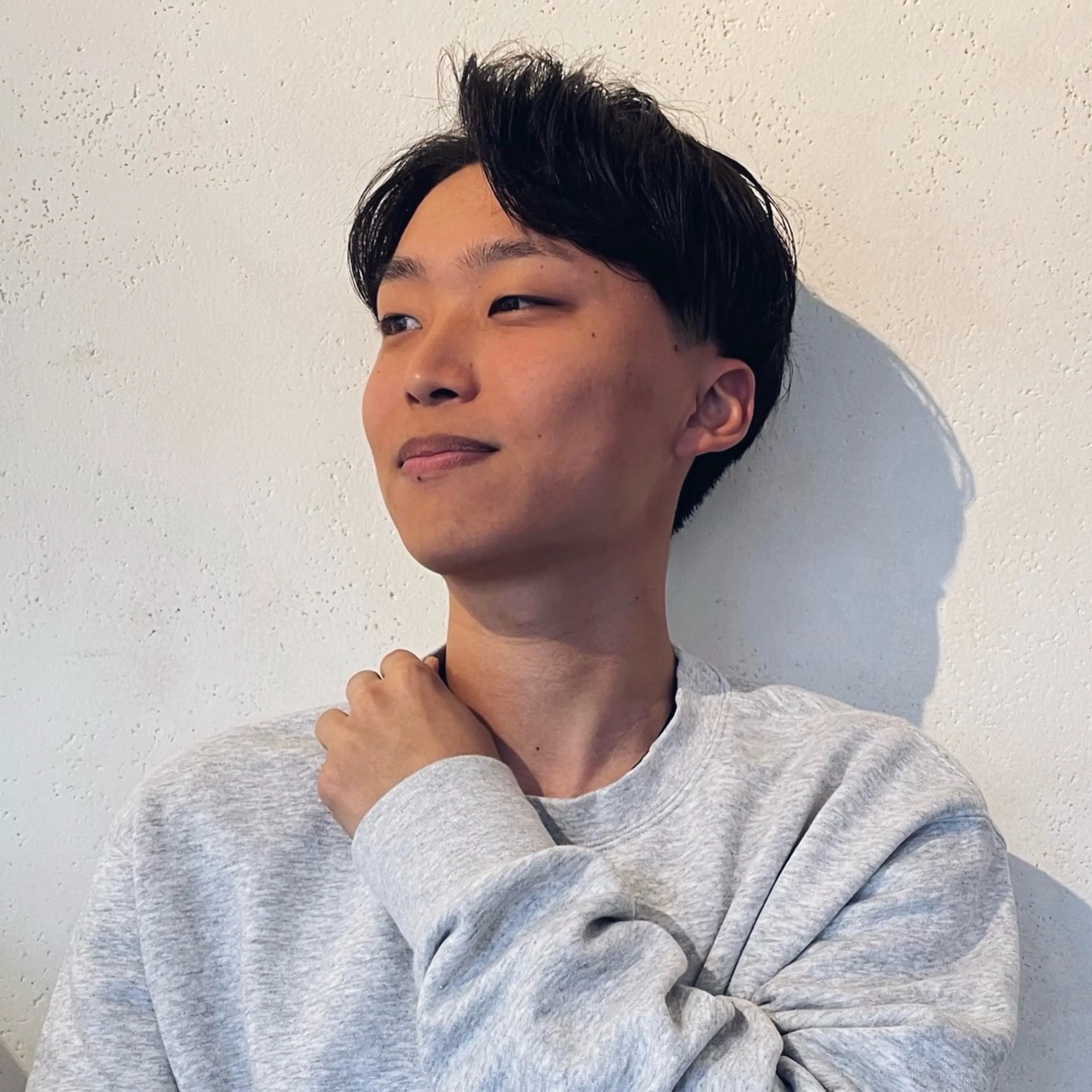 ショート メンズ センターパート くせ毛 カット メンズ特化美容師 サノヤマトのヘアスタイル