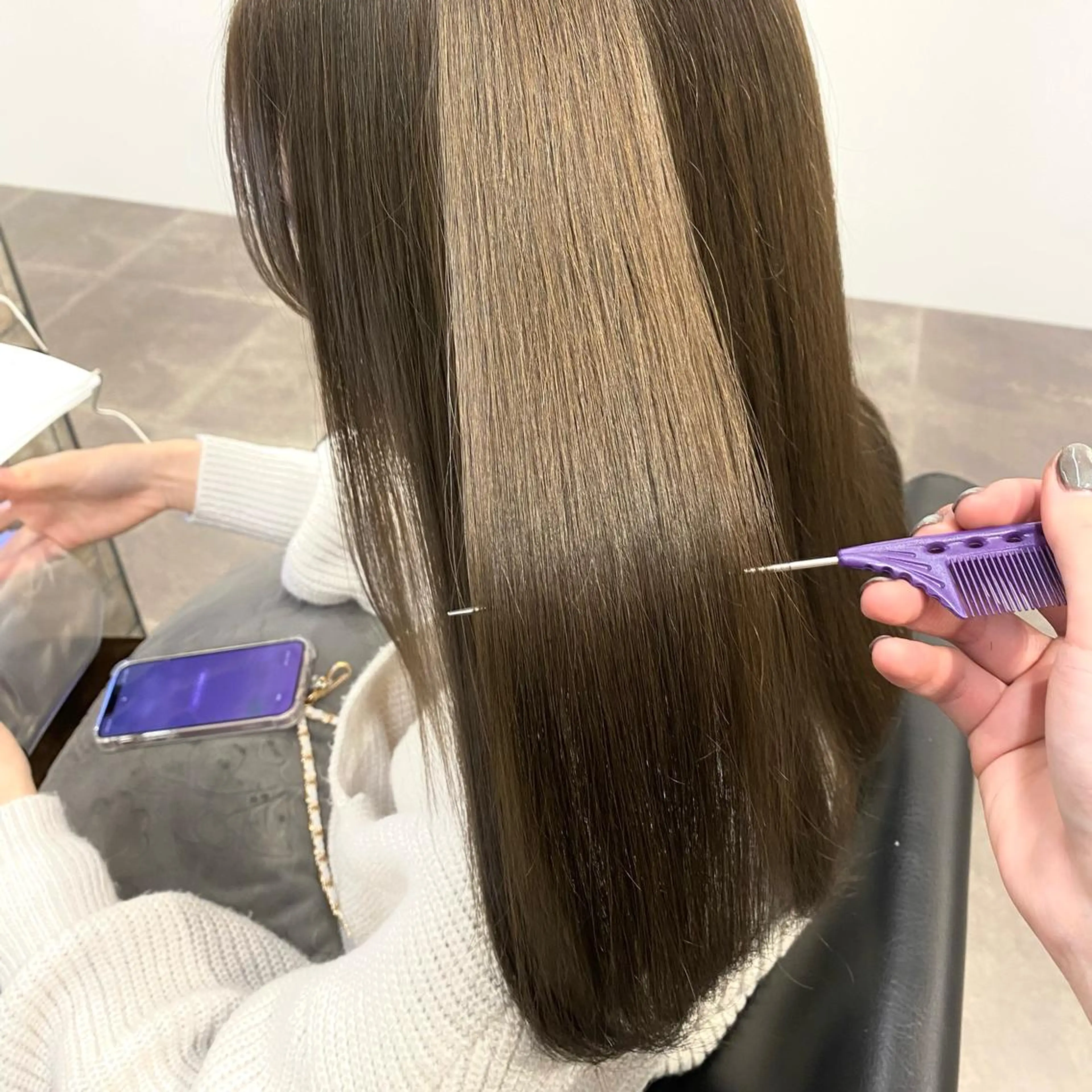 カラー ブリーチ 🫧カラー＆エクステ 専門🤍松下🫧のヘアスタイル
