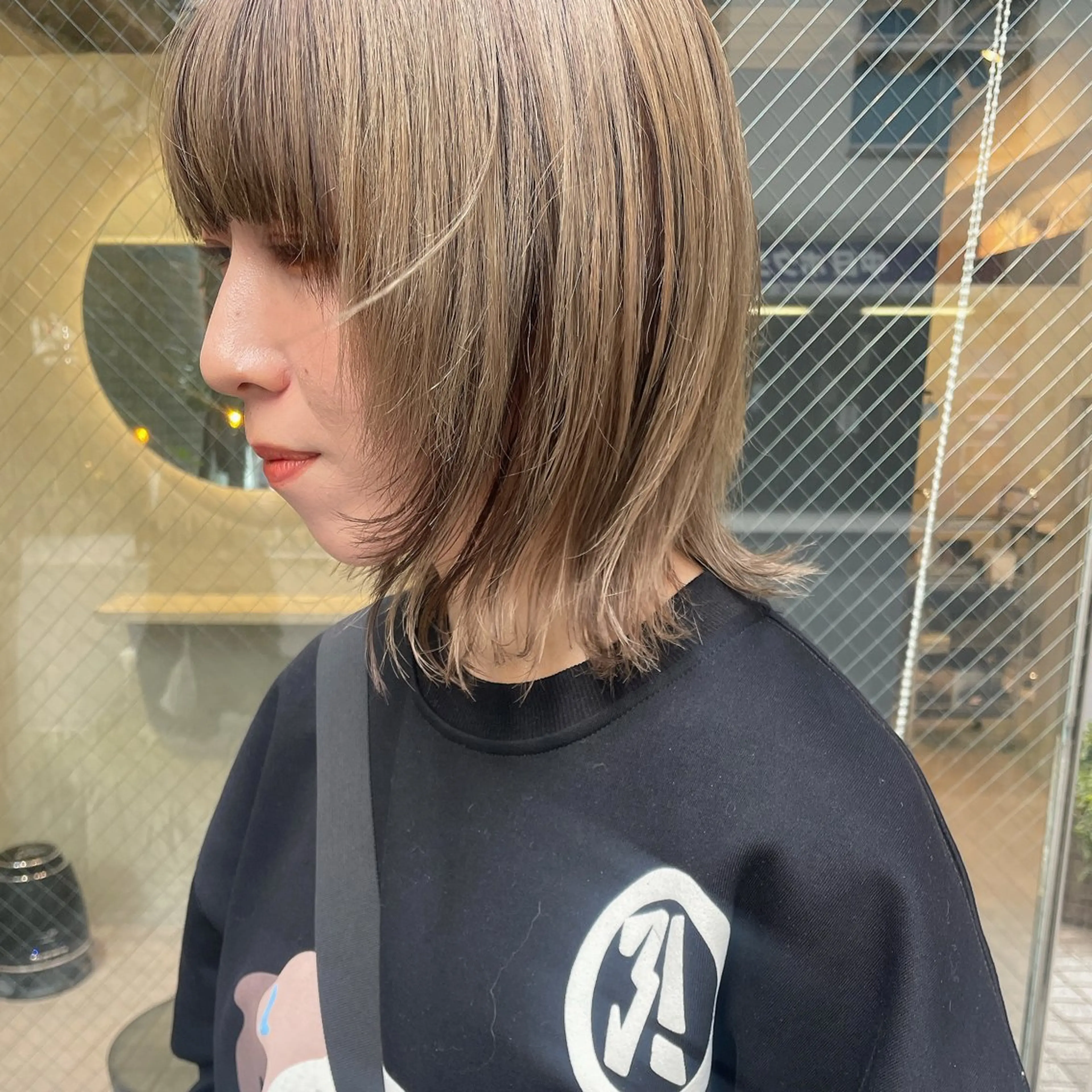 ミディアム カラー カット ヘアカラー ヤマモト マイのヘアスタイル