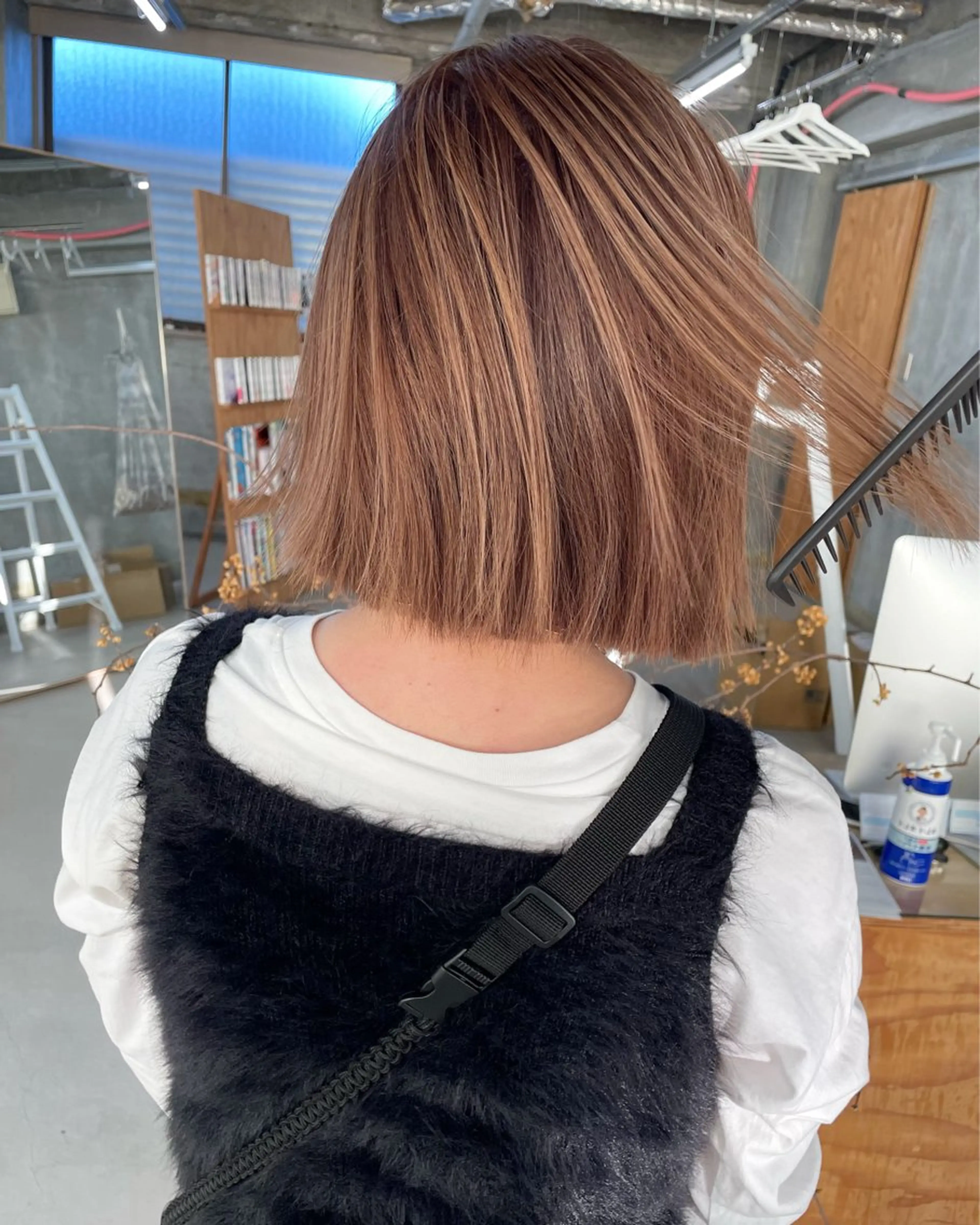 ミディアム カラー サトウ レンマのヘアスタイル