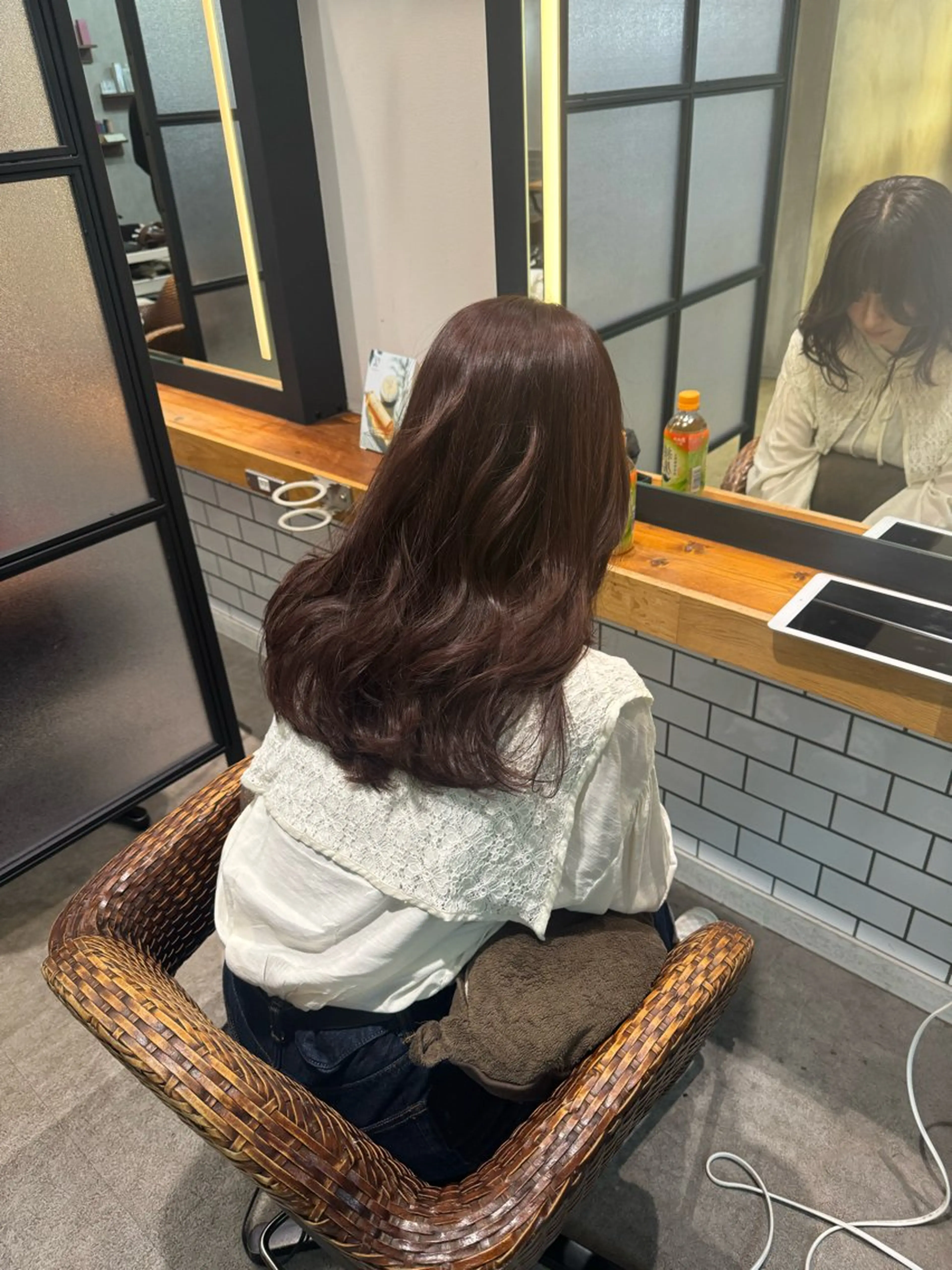 ロング カラー カット ヘアカラー トリートメント 暖色カラー🤎Red Neo　meiのヘアスタイル