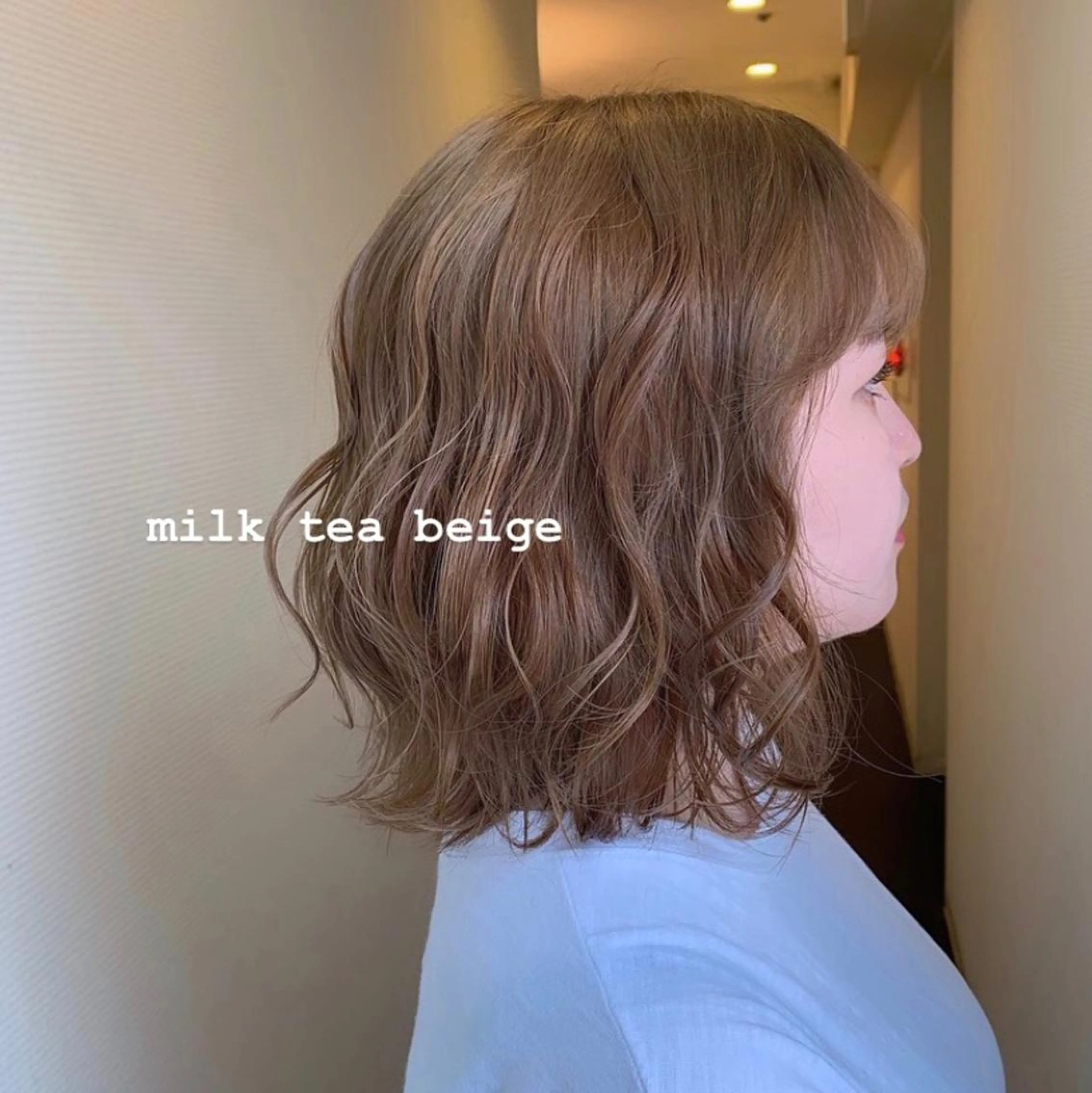 ミディアム カラー ブリーチ ハイトーンカラー ボブ 韓国ヘア🇰🇷 YURIYAのヘアスタイル