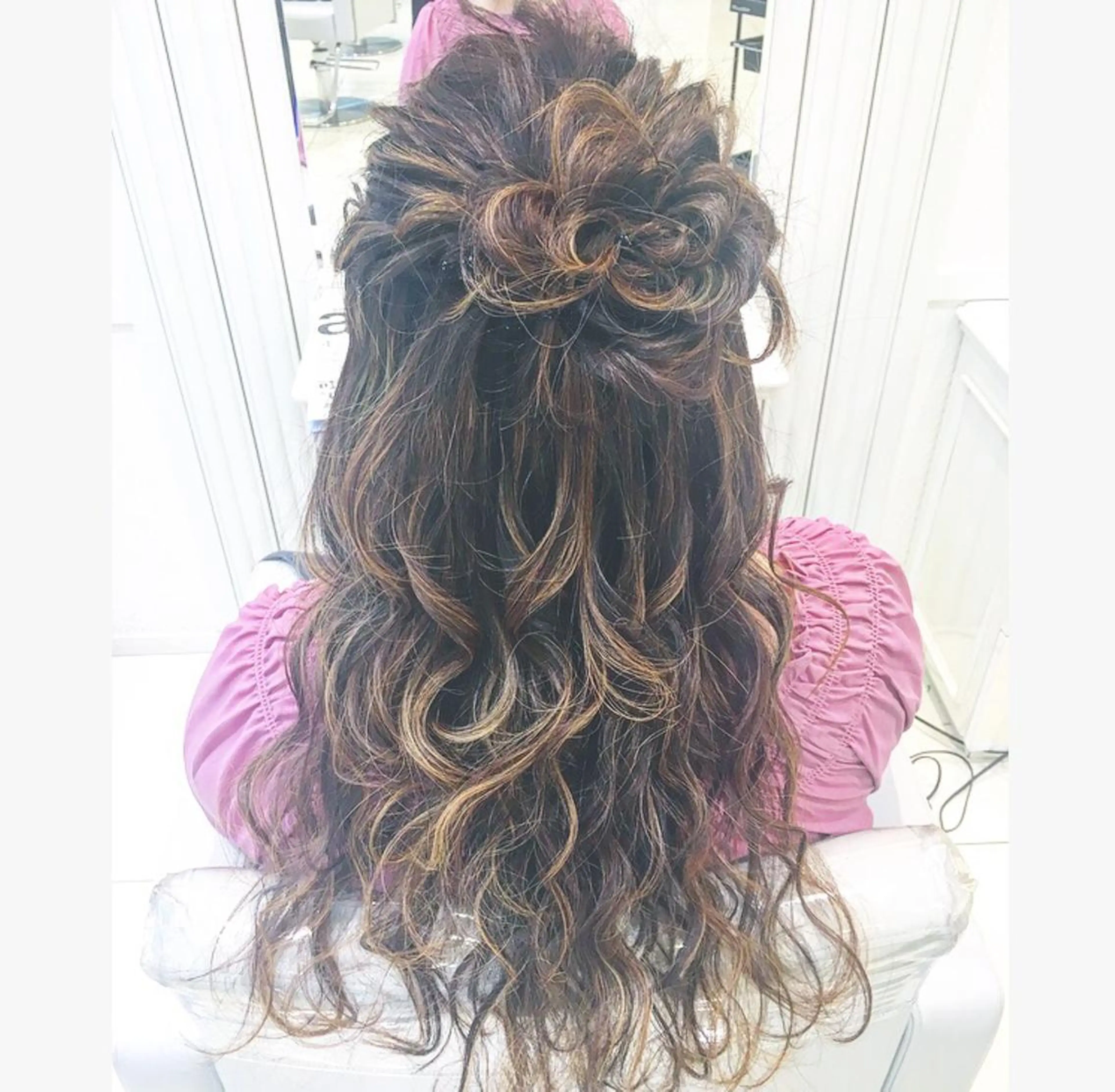 ロング ヘアアレンジ ヘアセット 💙美髪救世主💙 関華蓮のヘアスタイル