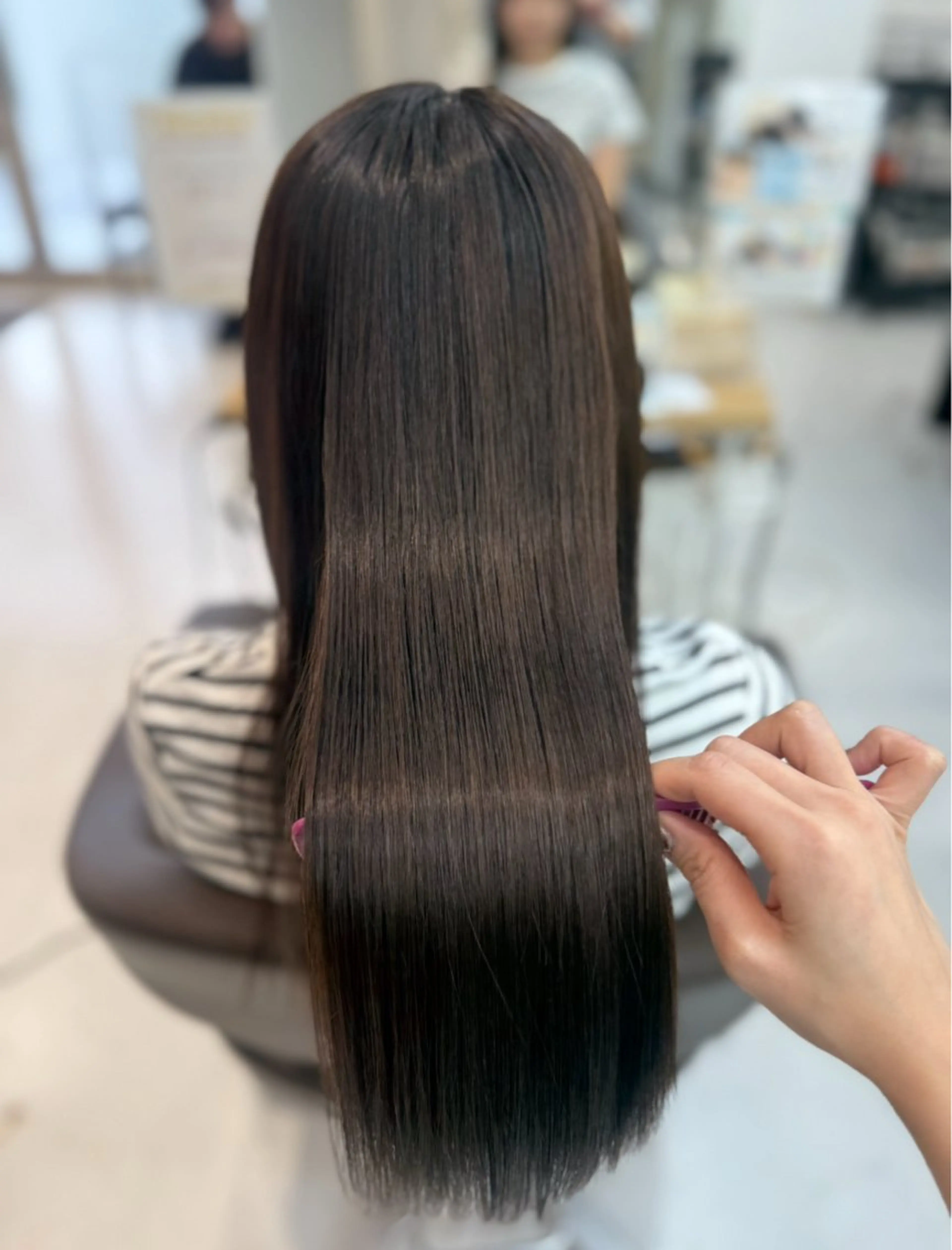 ロング 縮毛矯正 トリートメント 榎本雪来⛄️ メンズカット✂️のヘアスタイル
