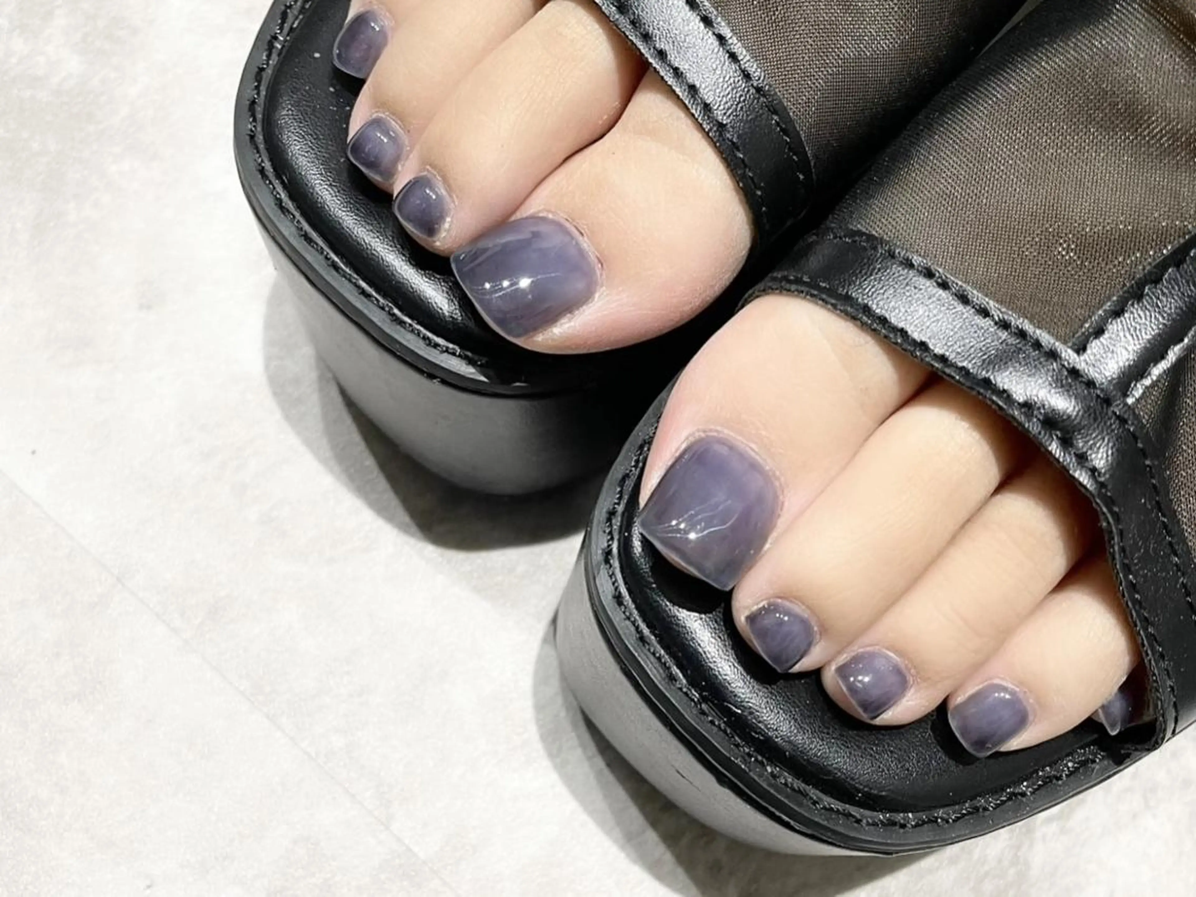 ネイル フットネイル ワンカラーネイル Belle FleuveNAILのネイルデザイン