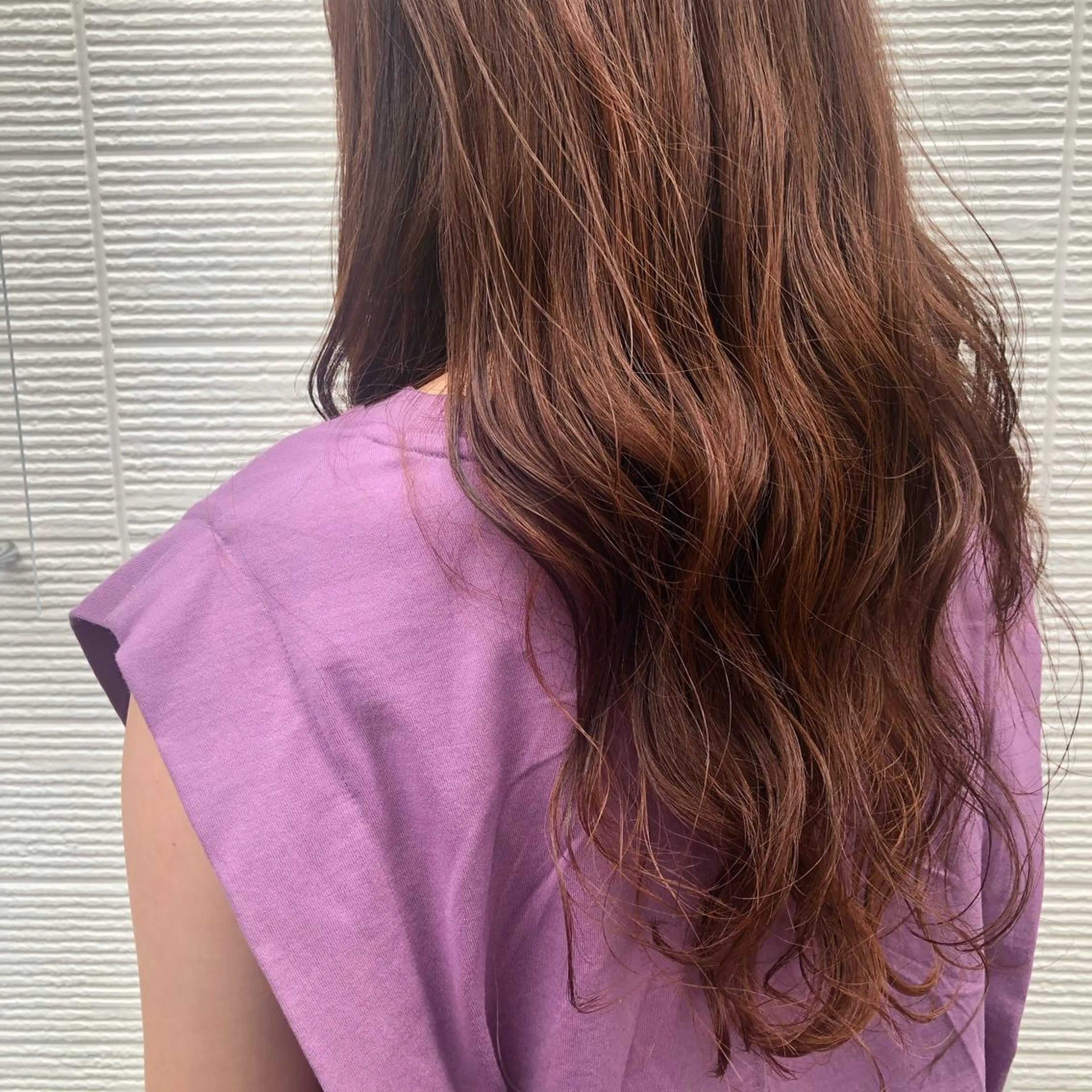 カラー オレンジ ピンクカラー ヘアカラー トリートメント FERIAあべの KARINのヘアスタイル