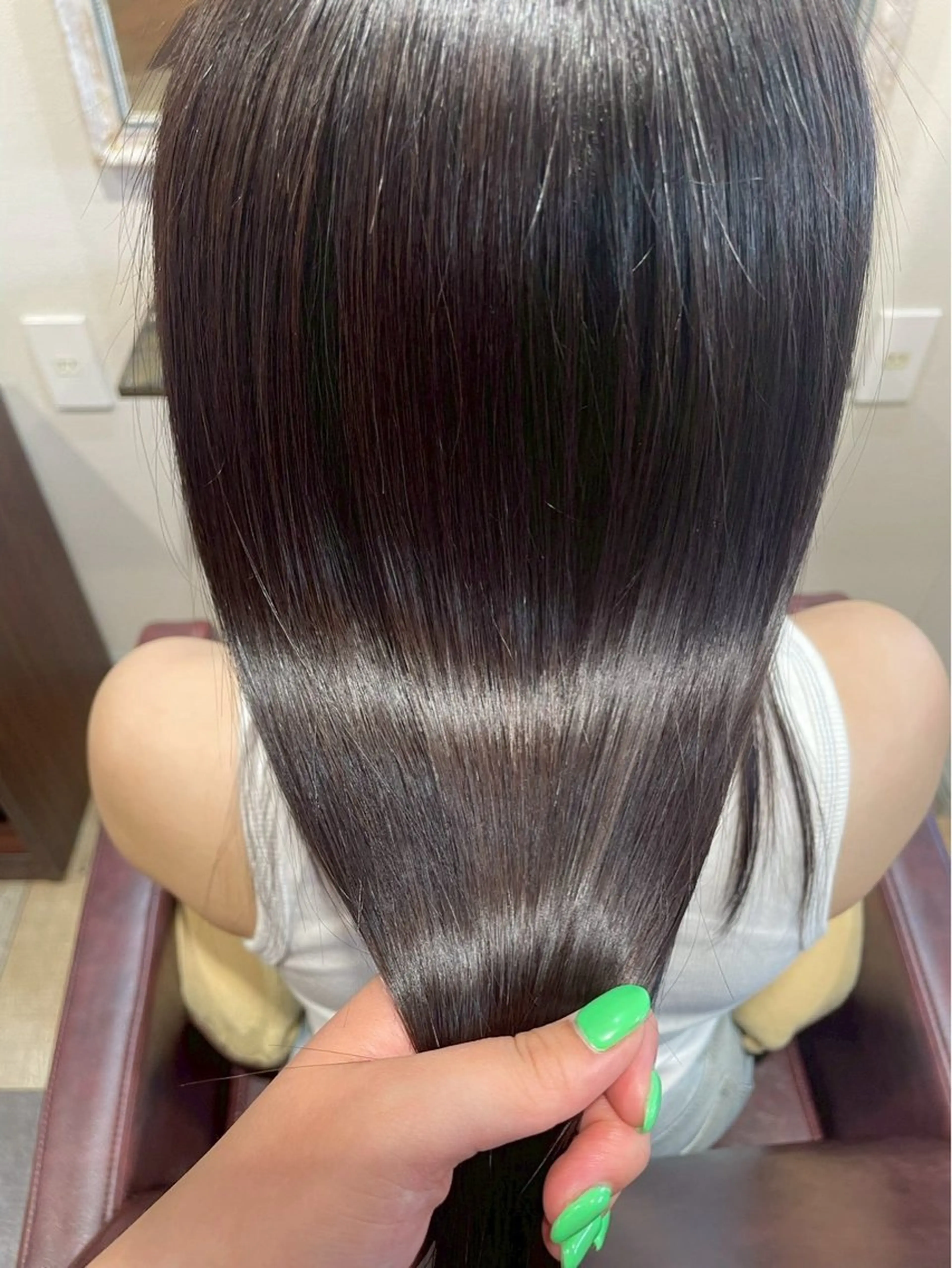 ロング カラー ヘアカラー トリートメント 艶カラー/メンズ パーマ/いくののヘアスタイル