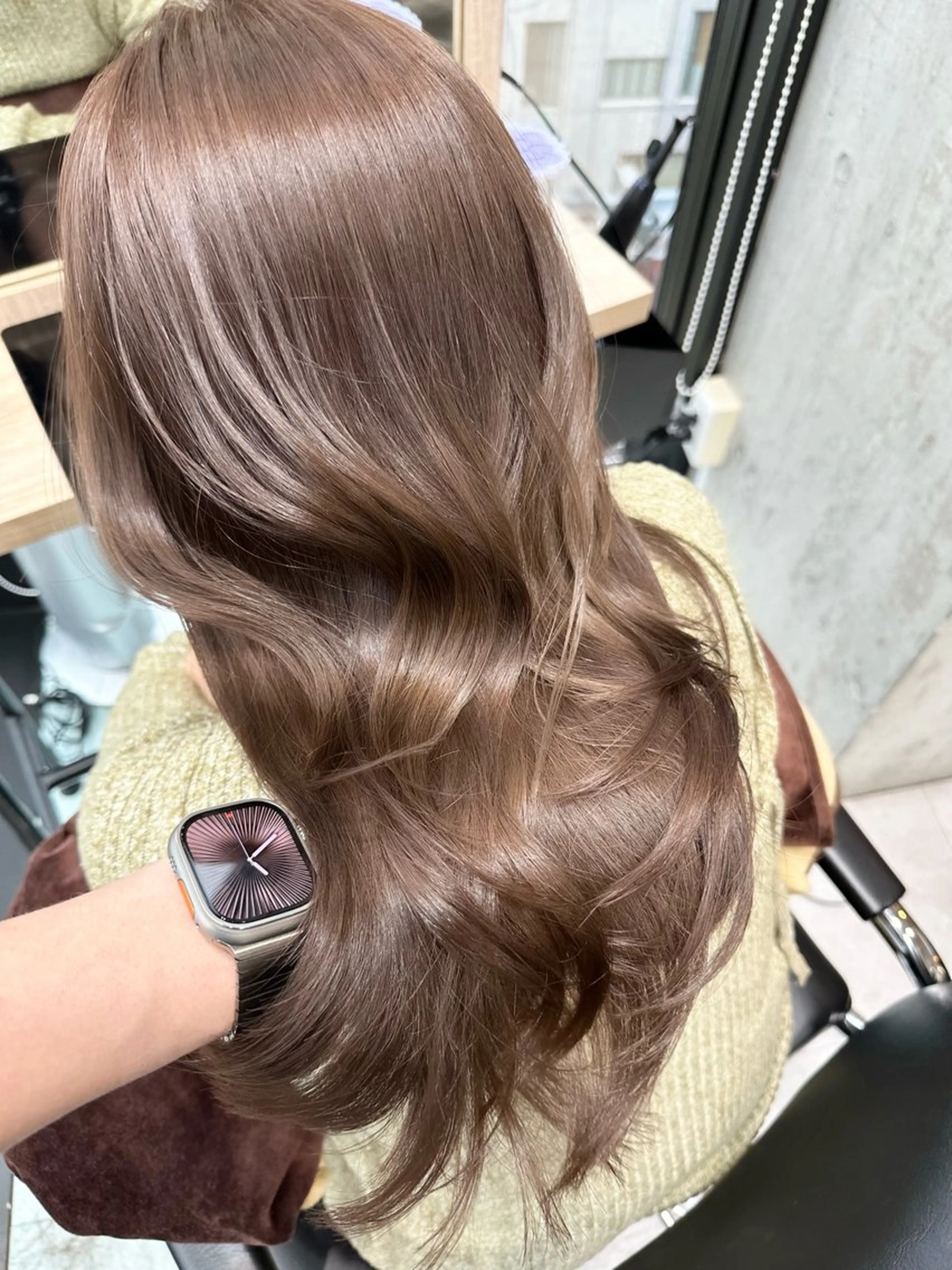 ミディアム カット ヘアカラー トリートメント ✨透明感カラー/縮毛 恵比寿HAYATO✨のヘアスタイル