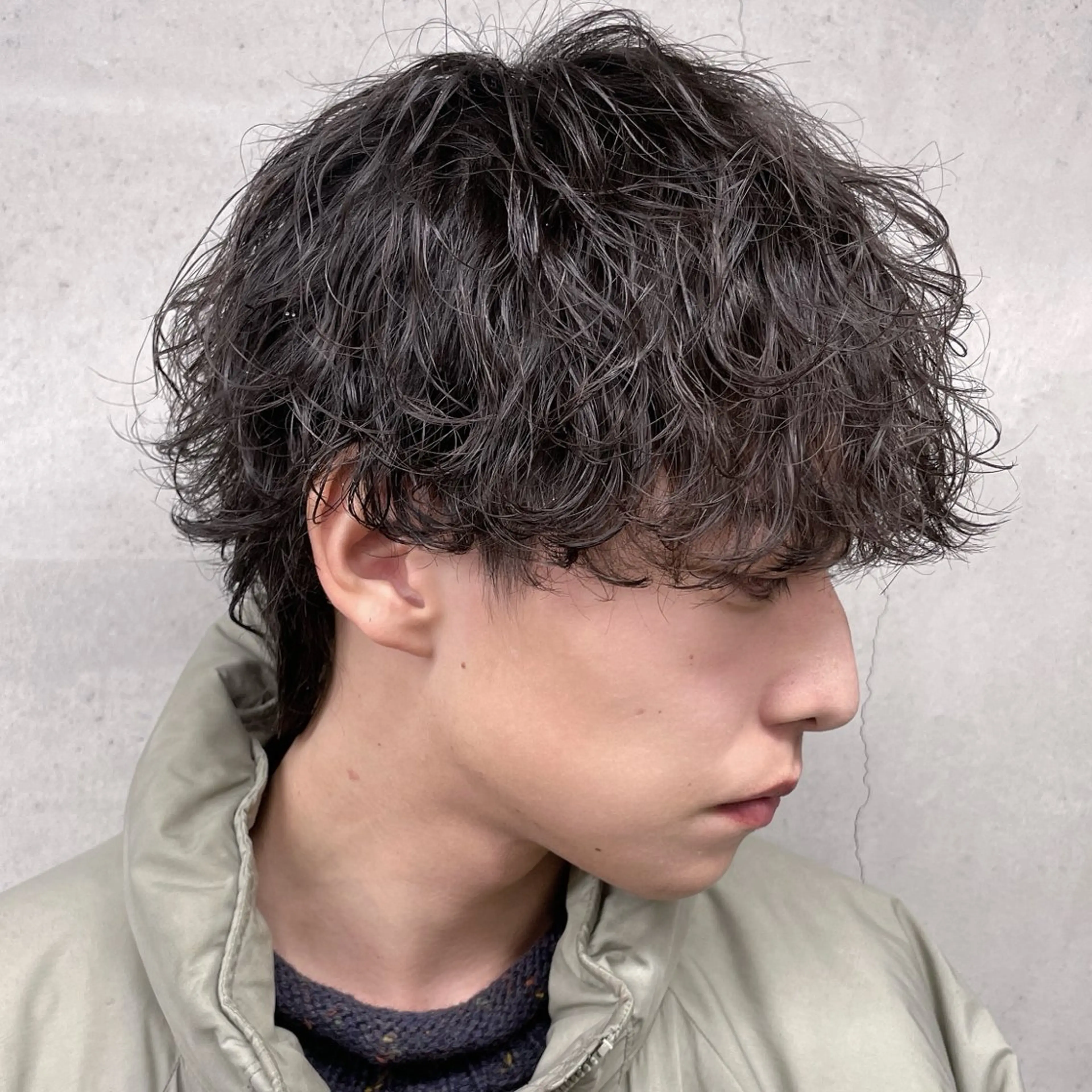 メンズカット＋波巻きパーマ＋トリートメントの写真