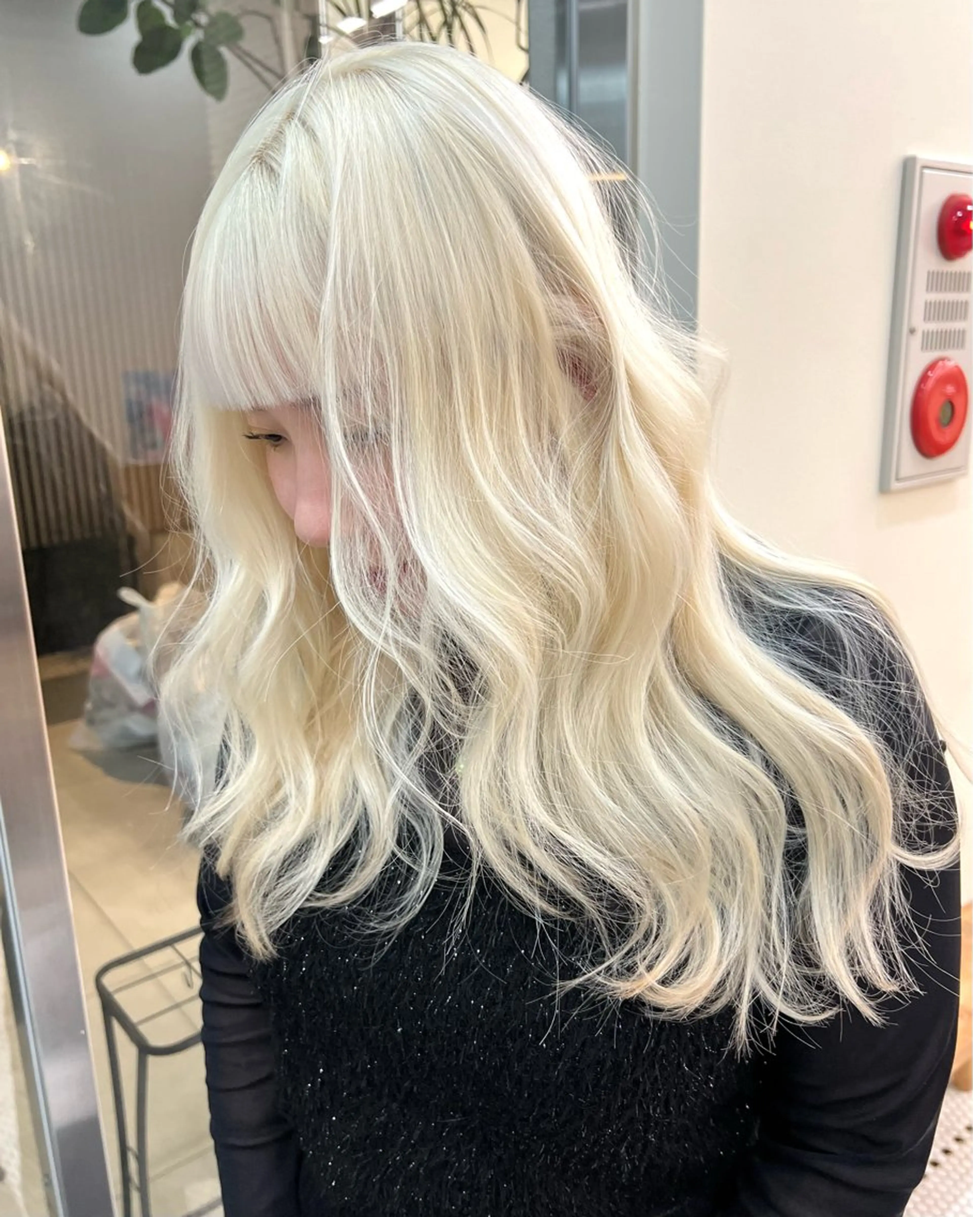 ロング カラー カット ヘアカラー トリートメント belle   表参道　terrace所属・抜きっぱなしブロンド /ハイトーン/カナタのヘアスタイル