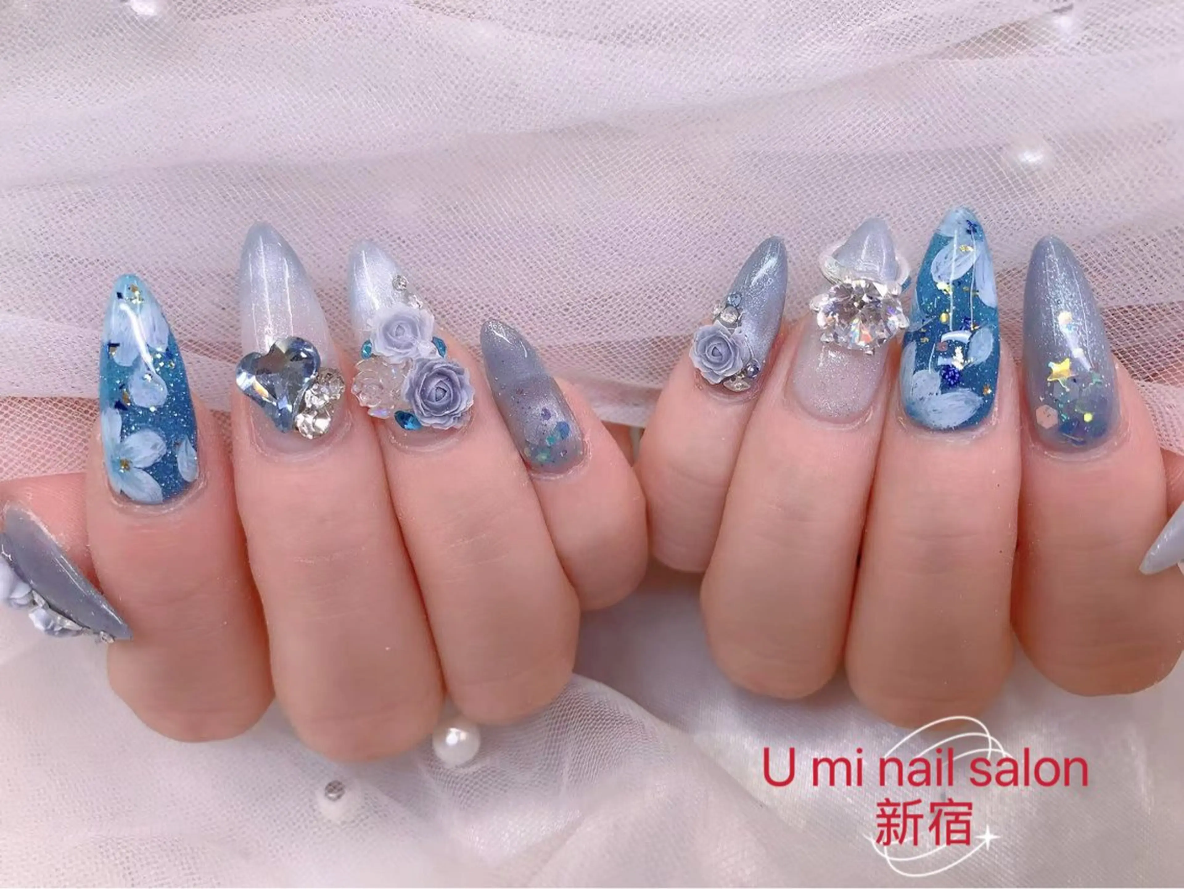 ネイル ボルドー チークネイル 長さ出し フレンチネイル ジェルネイル UMI ネイルサロン新宿🎀のネイルデザイン