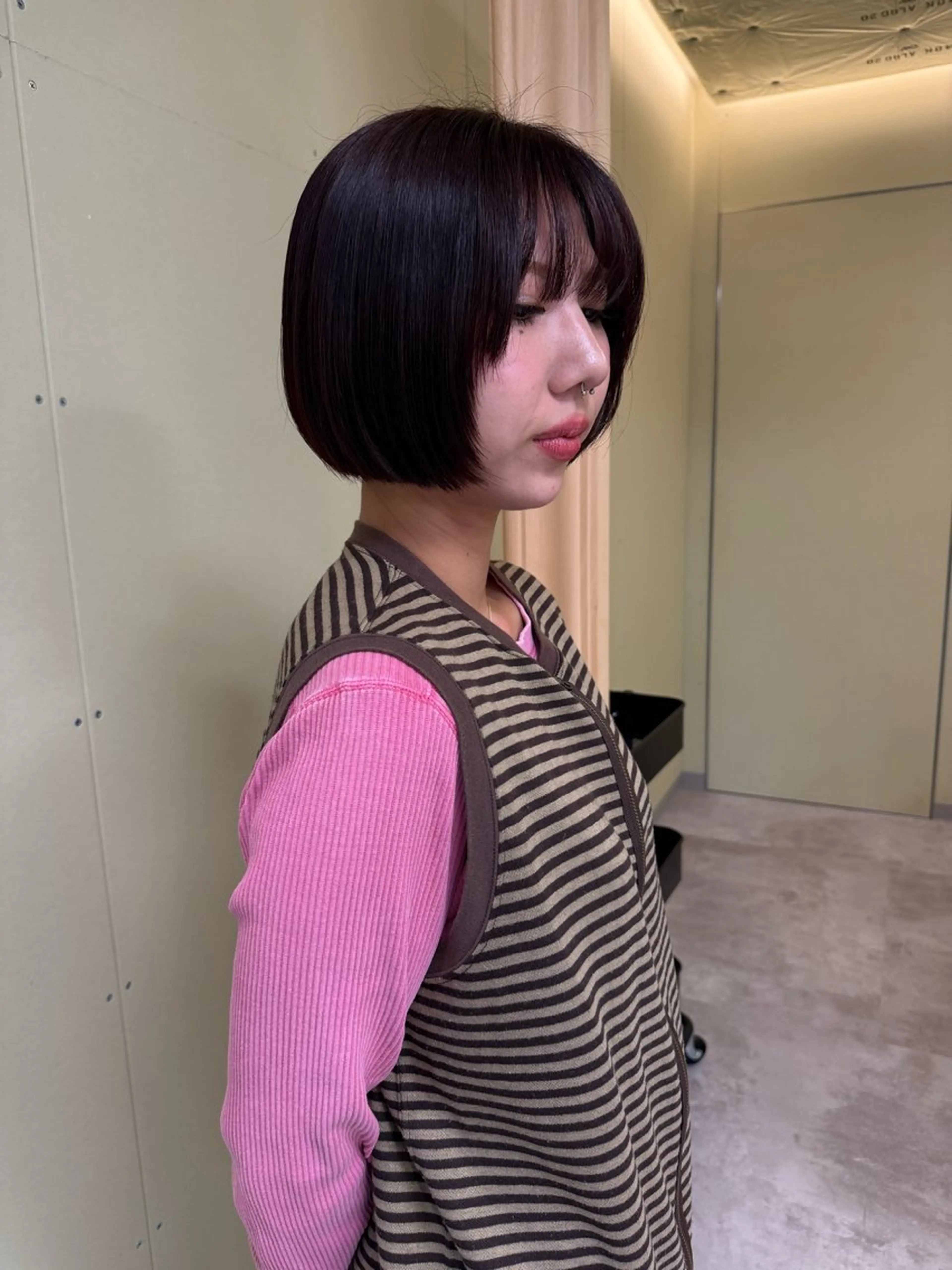 ショート カラー カット ヘアカラー トリートメント 伶風/ボブ/ ハッシュカットのヘアスタイル