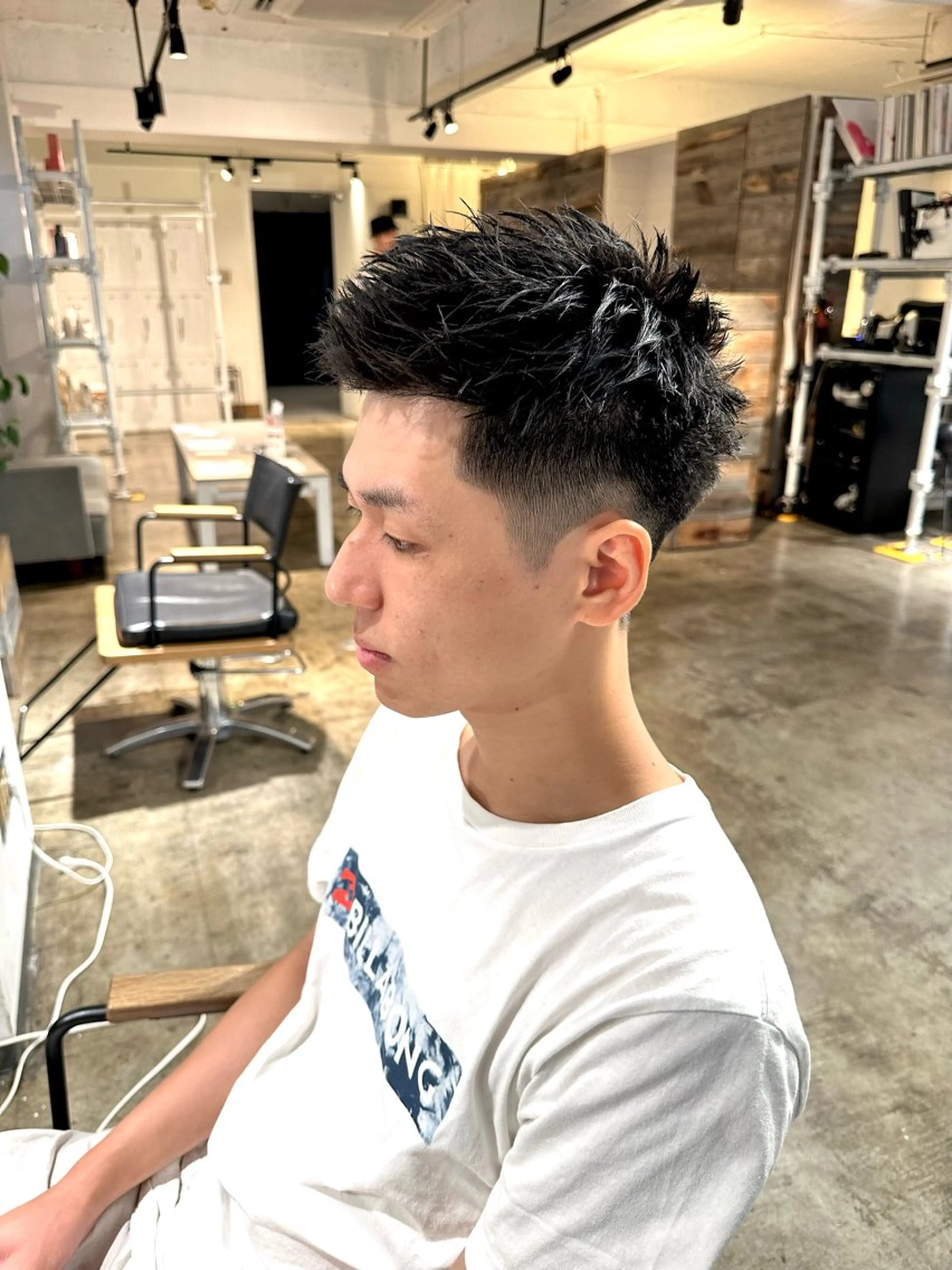 メンズ フェードカット マッシュ メンズパーマ スパイキーショート メンズツイストパーマ カット 骨格補正施術/メンズ 専門美容師/YUYAのヘアスタイル