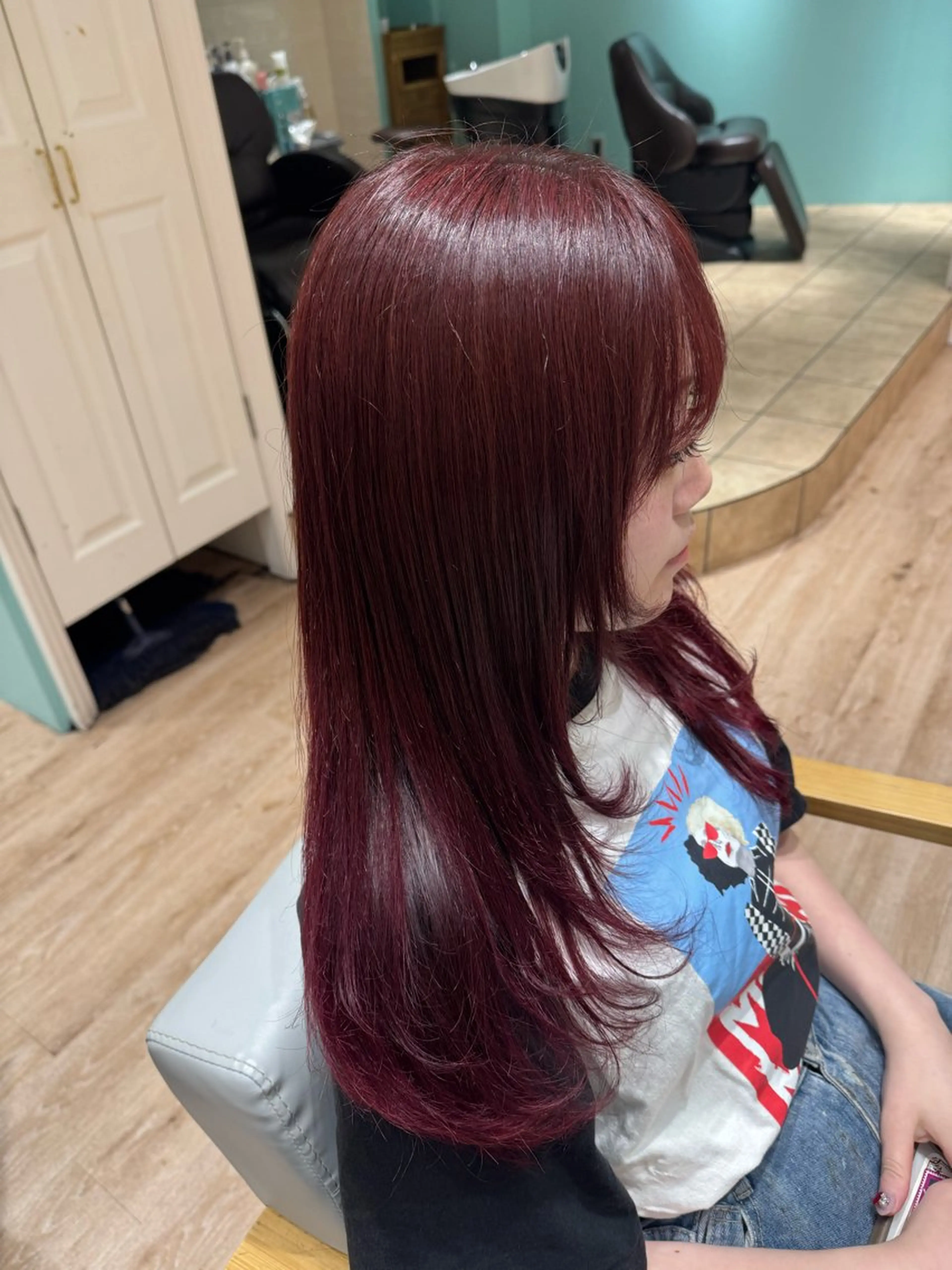 カラー ヘアカラー トリートメント 河添 麗菜のヘアスタイル