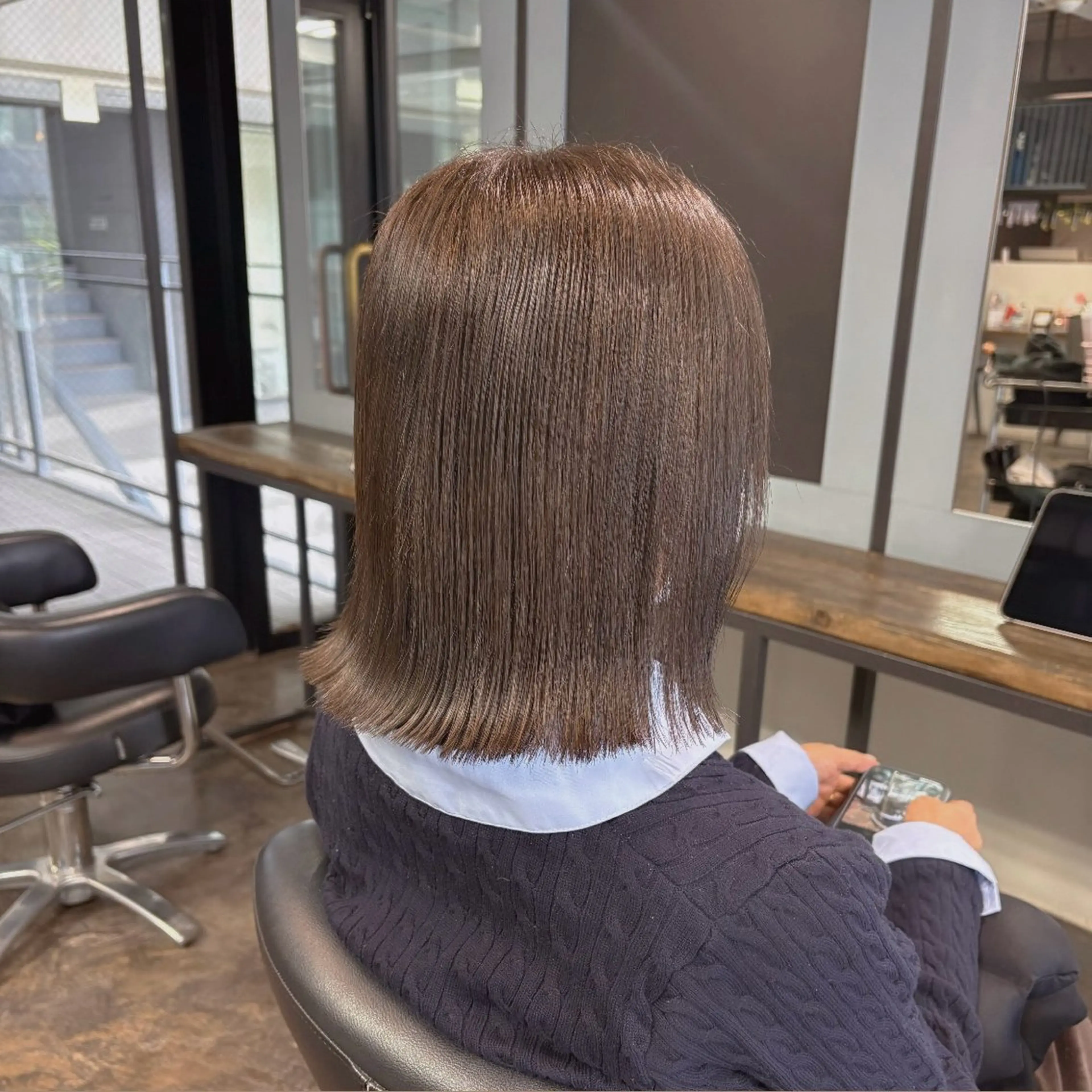 ミディアム カラー ブラウンカラー オリーブブラウン カット ヘアカラー 暖色カラー/髪質改善 🫧ユイカのヘアスタイル