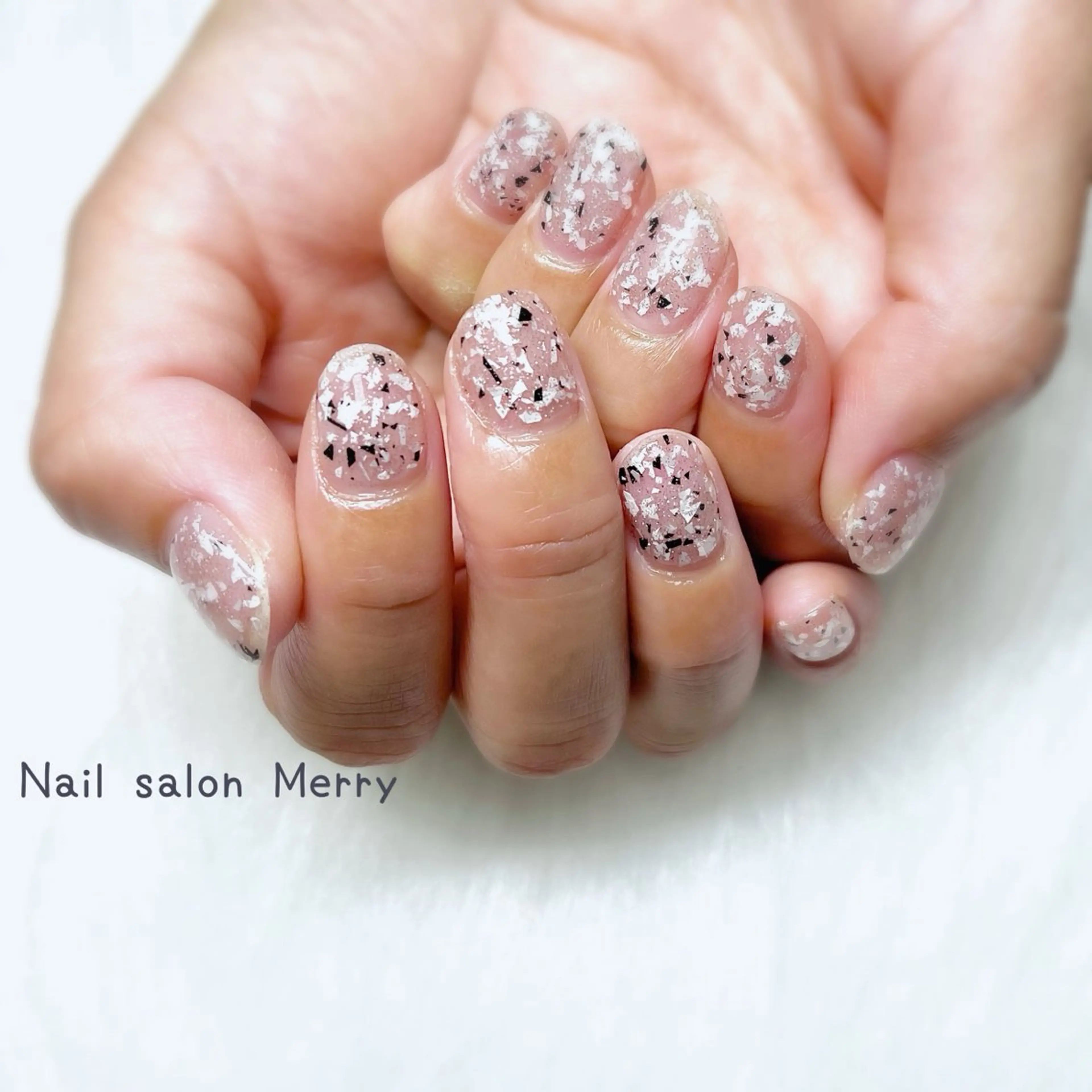 ネイル クリアネイル ジェルネイル ラメ(グリッター) ハンドネイル Nail salon Merryのネイルデザイン