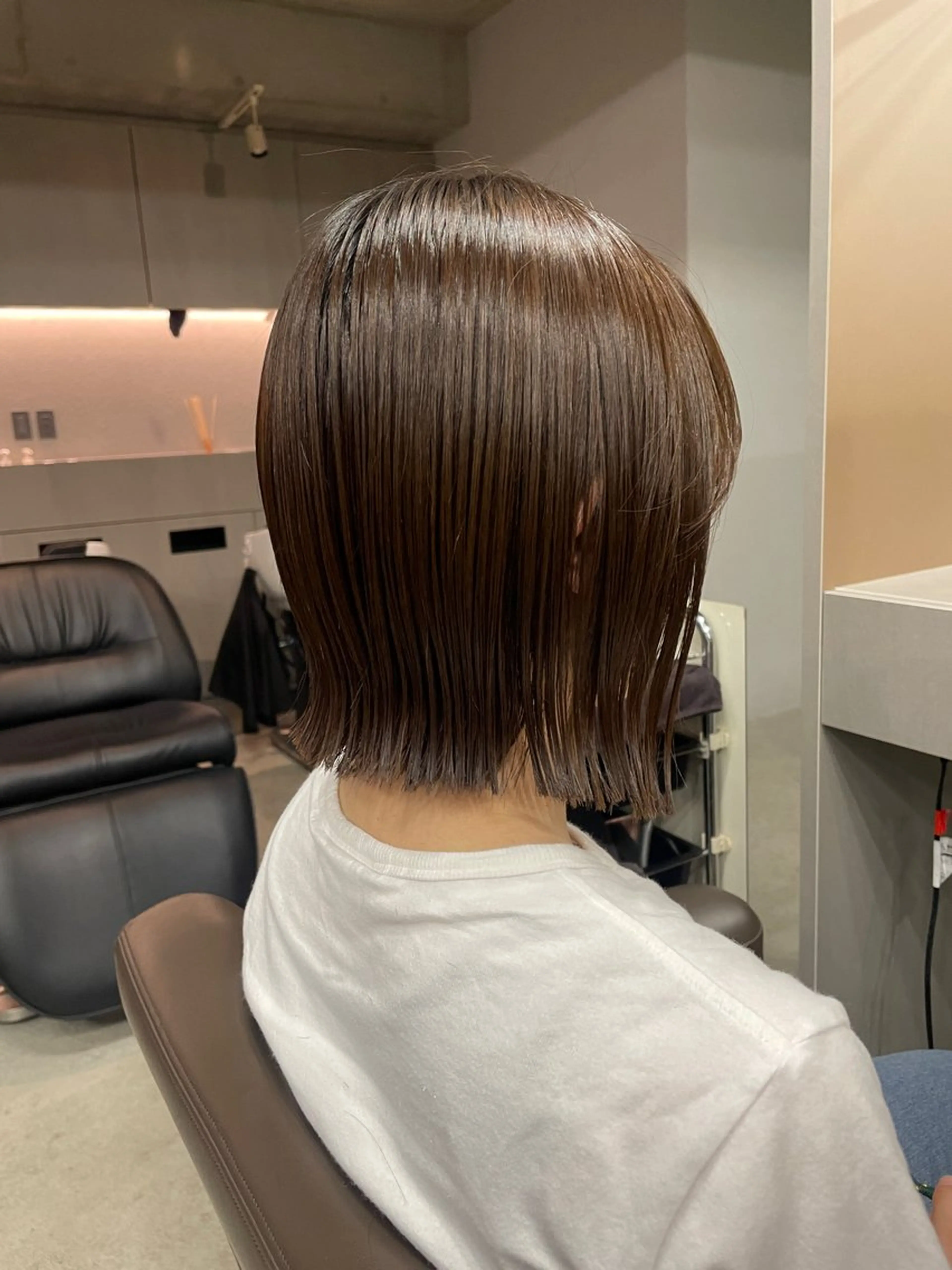 ミディアム カラー カット ヘアカラー トリートメント 表参道🌿赤み消し カラー/チナツのヘアスタイル