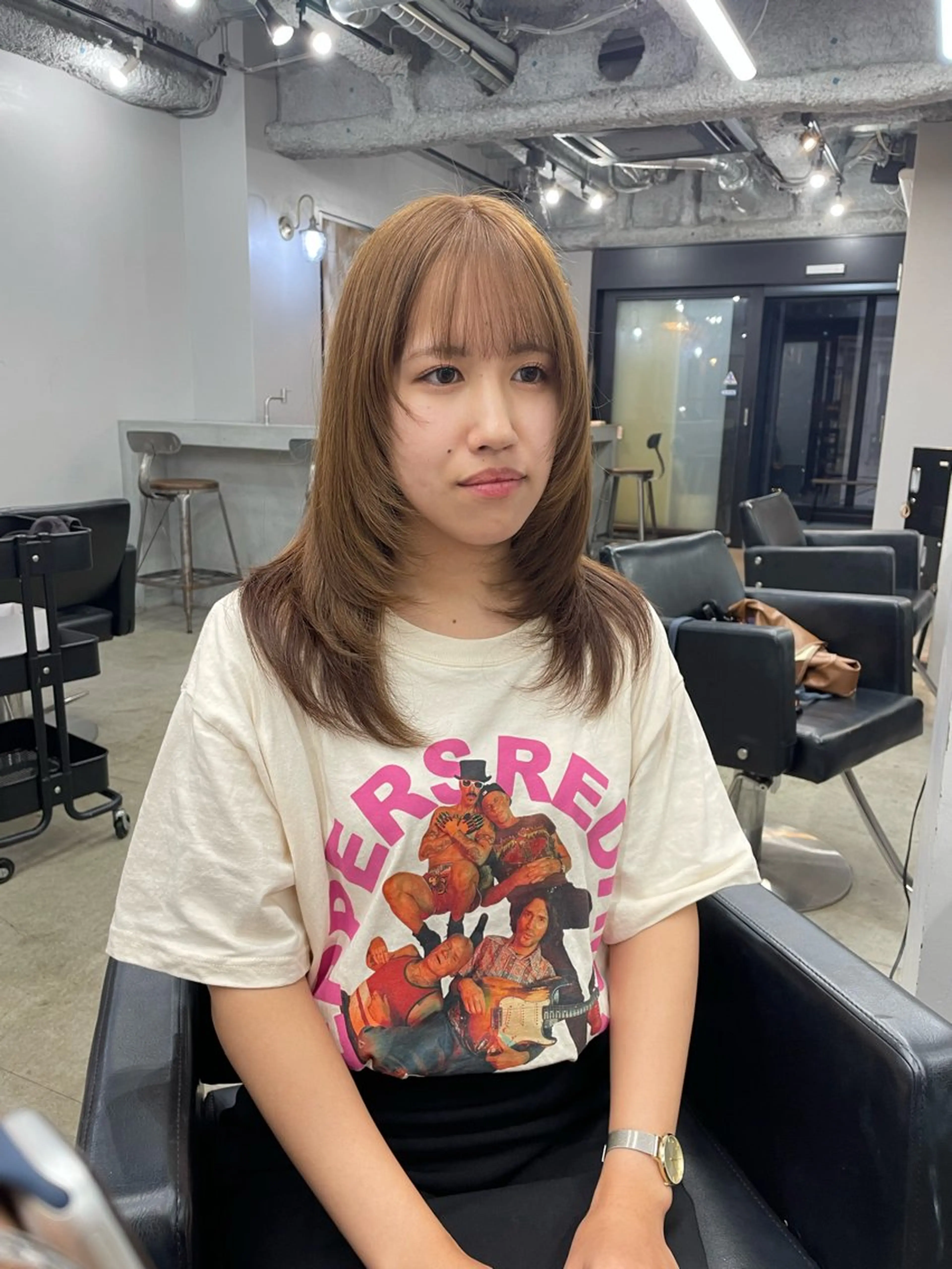 ロング カラー 新宿/韓国ヘア/ 髪質改善ストレートのヘアスタイル