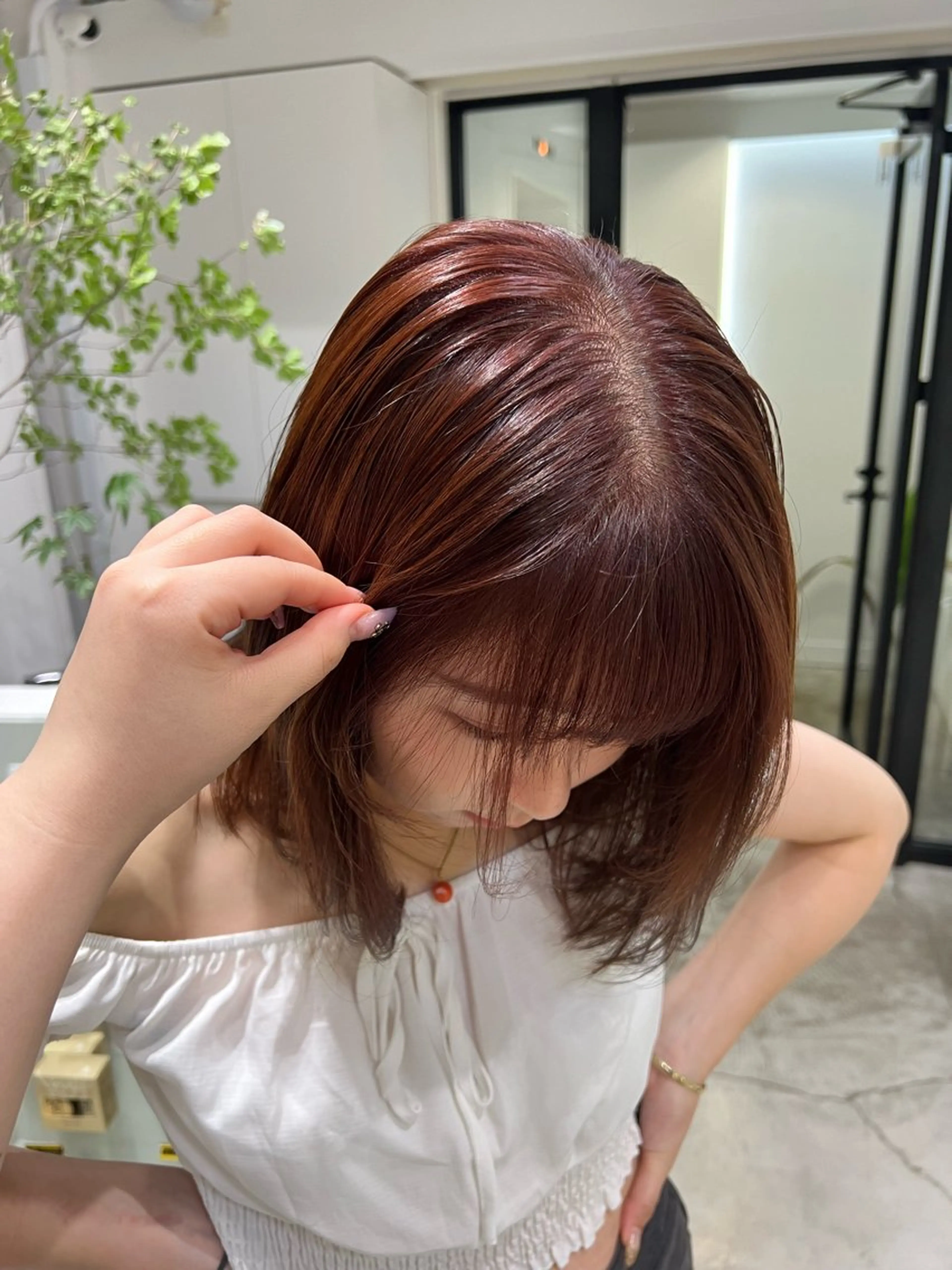 セミロング カラー ブリーチ ブリーチなしカラー ヘアカラー 透明感カラー/ RIKO🌺🥥のヘアスタイル