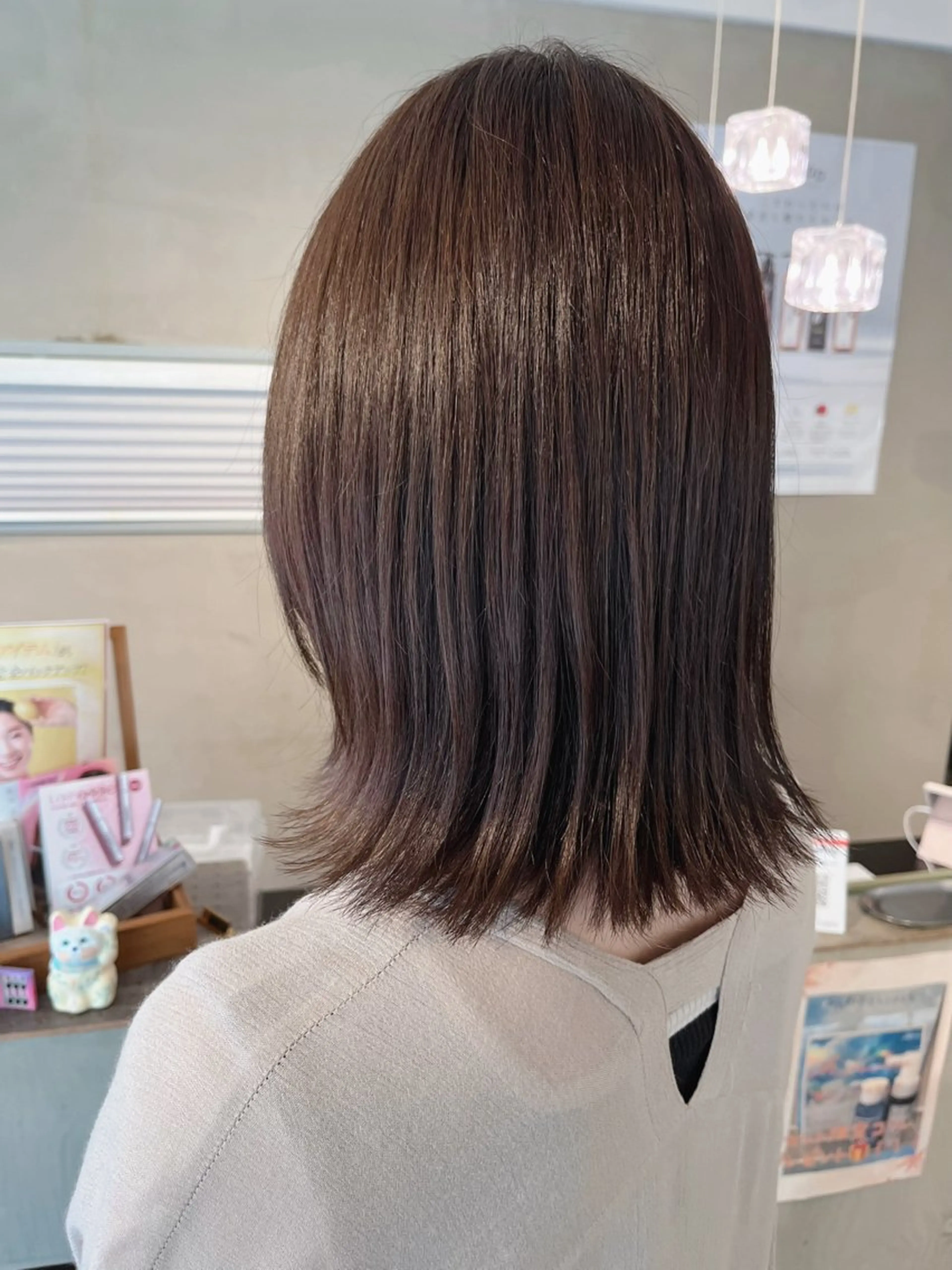 〈色持ちがいい☘️艶髪ケア剤入り〉ケアカラー＋Aujua5ステップトリートメントの写真