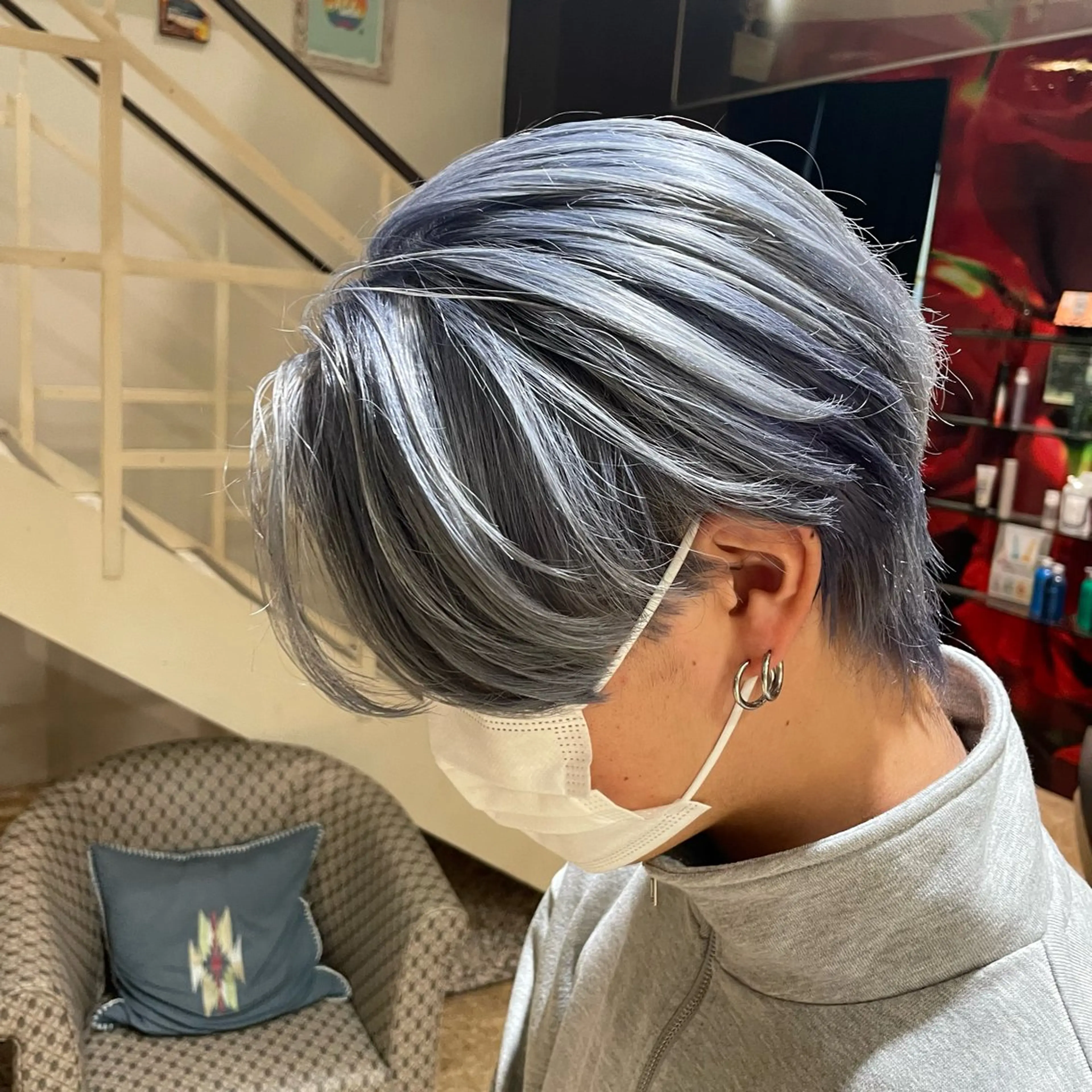 メンズカット+ブリーチダブルカラーの写真