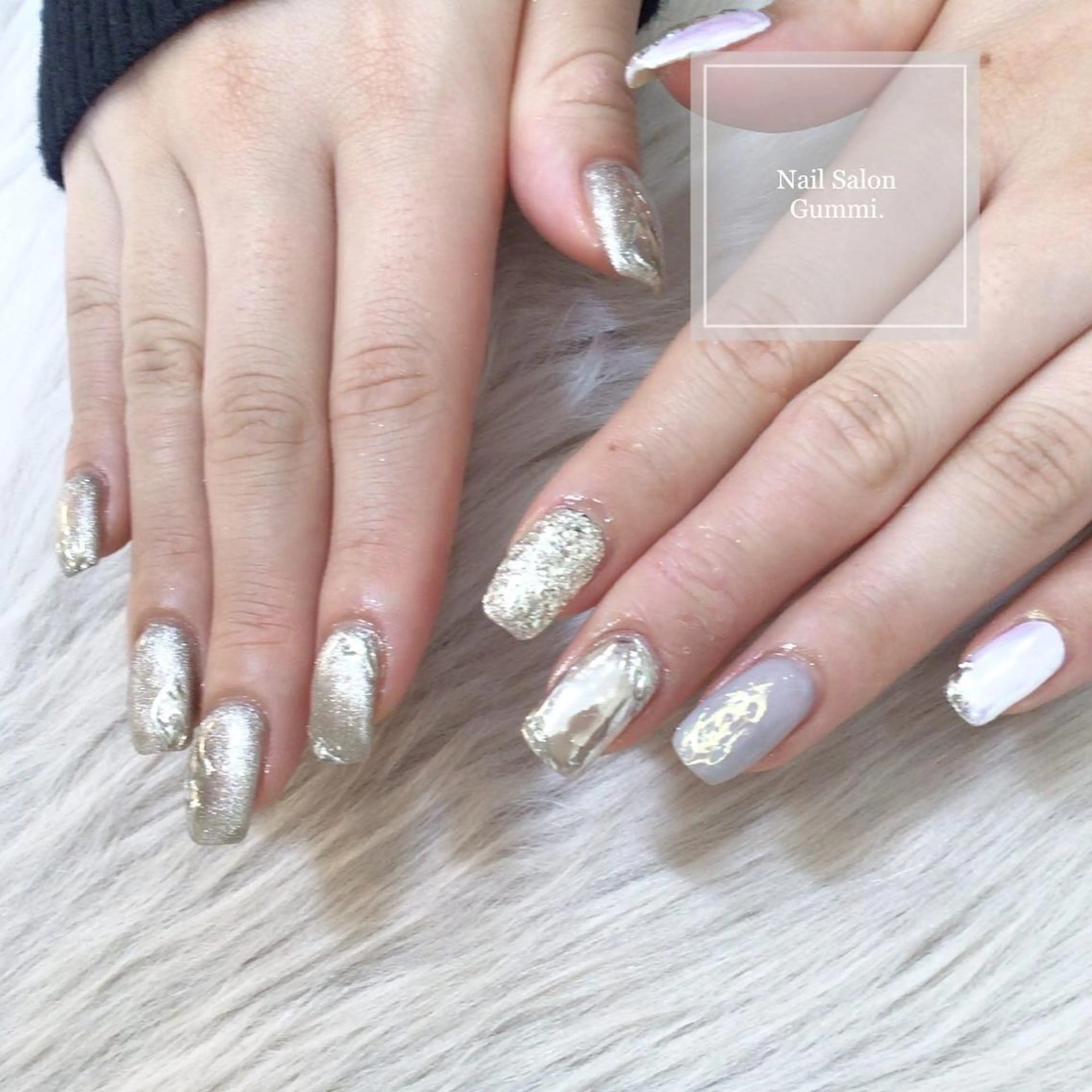 ネイル キラキラネイル 韓国ネイル ラメ(グリッター) マグネットネイル ミラーネイル Nail Salon Gummi.のネイルデザイン