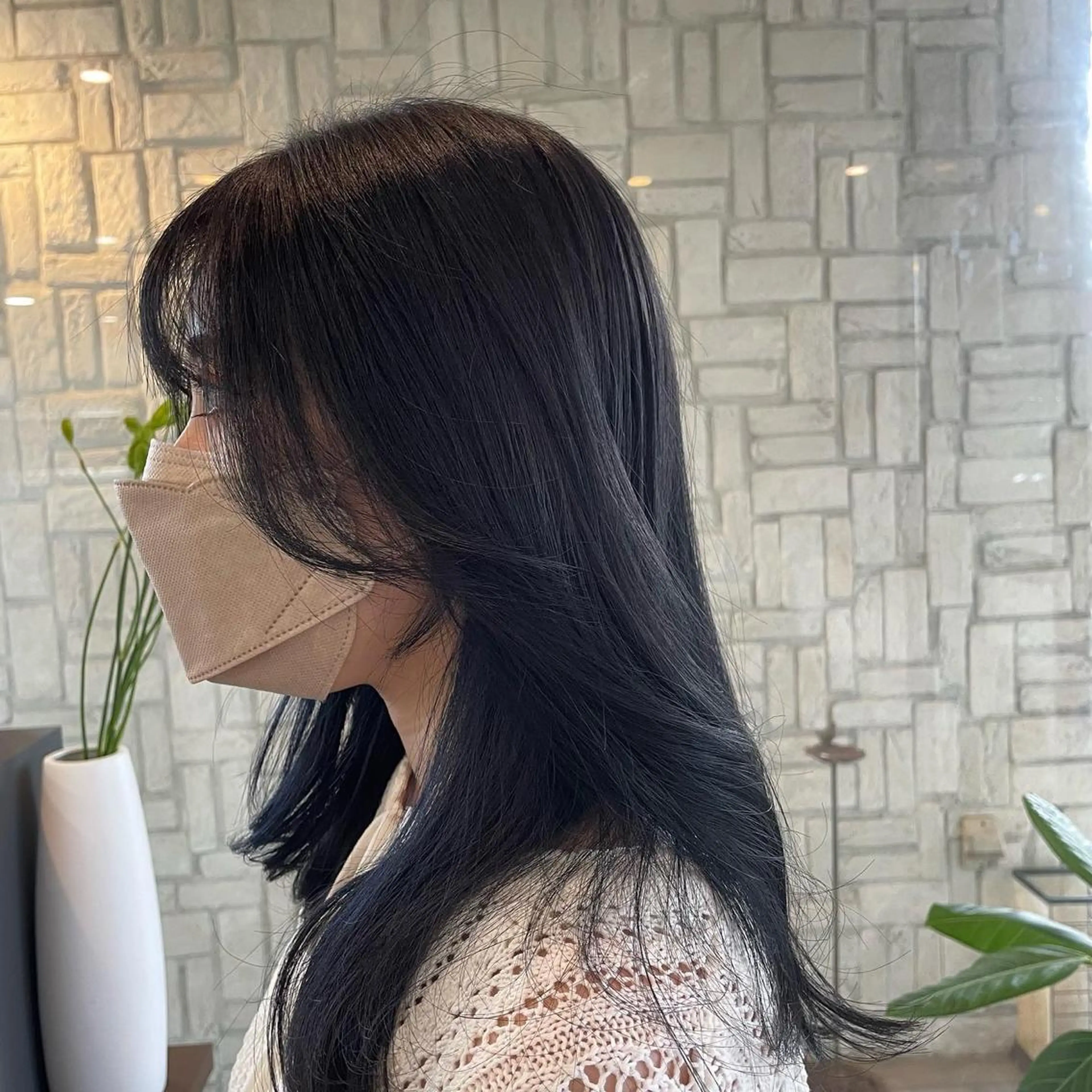 ロング カラー 黒髪 透明感カラー たなか りなのヘアスタイル