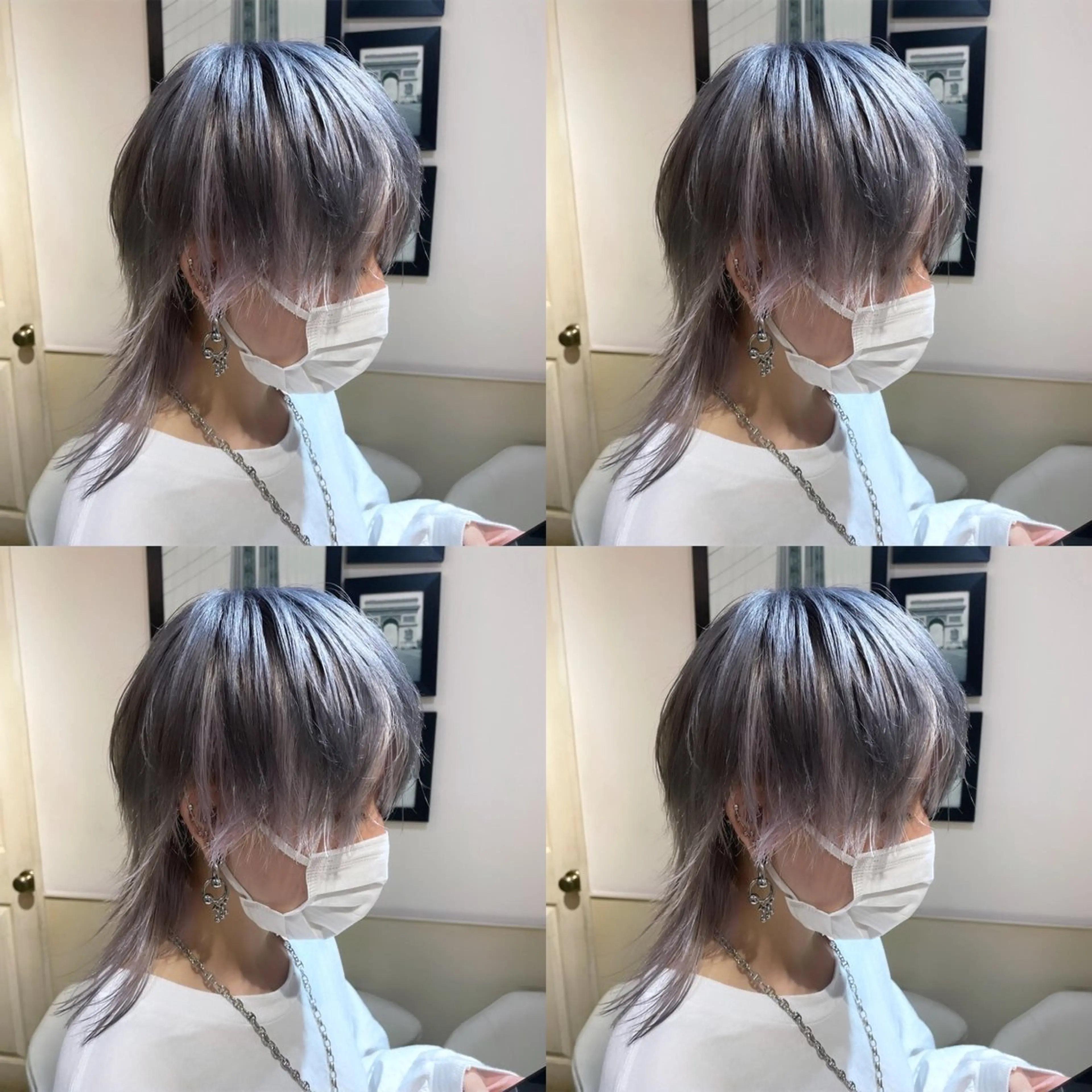ミディアム カラー シルバー 🌟トップデザイナー 高橋🌟のヘアスタイル