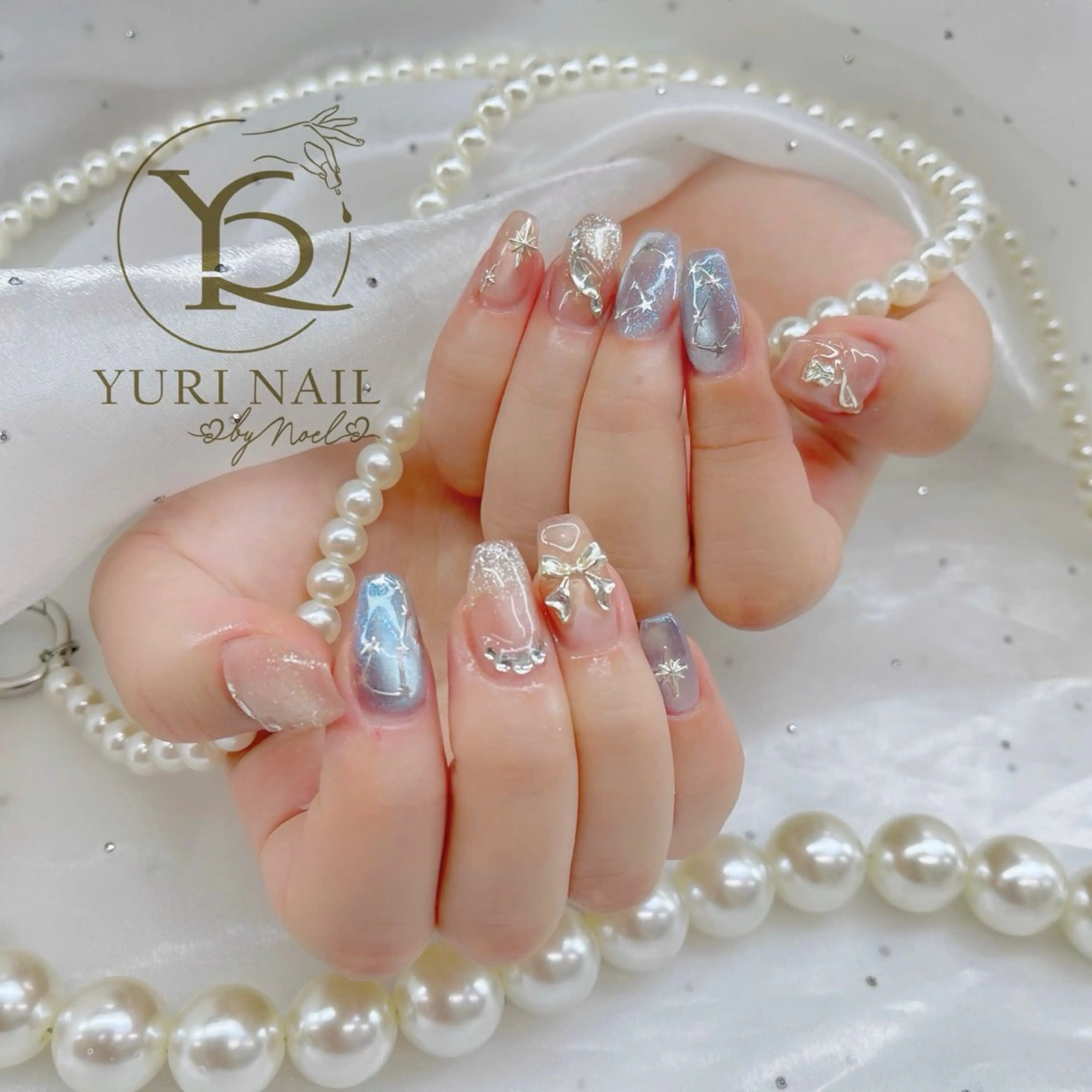 ネイル チークネイル フットネイル フレンチネイル グラデーション キラキラネイル ハンドネイル フットネイル ハンドケア YURI Nail Funabashiのネイルデザイン