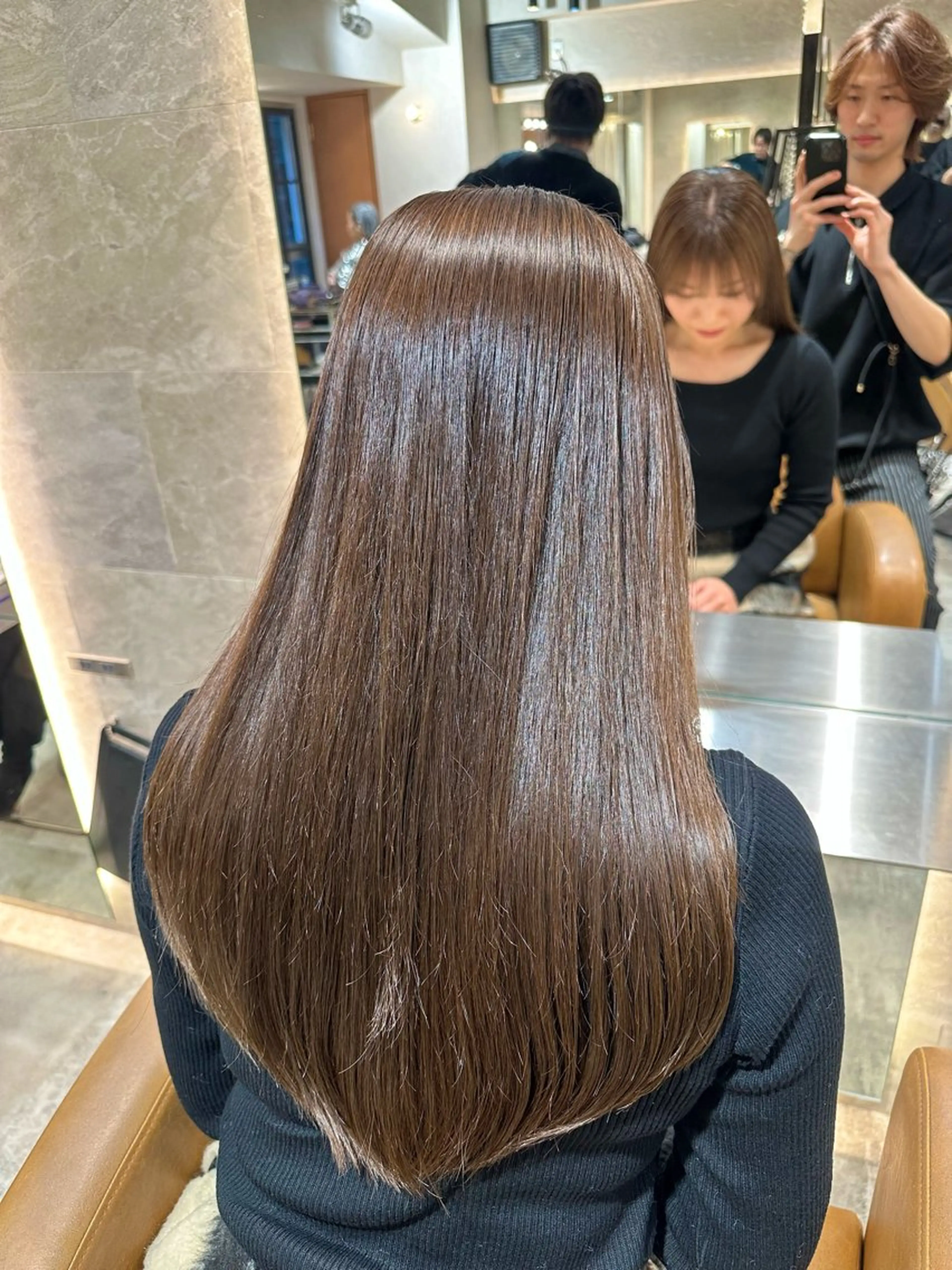 ロング 髪質改善 カット ヘアカラー 縮毛矯正 トリートメント 銀座副店長/レイヤー /髪質改善/田島のヘアスタイル