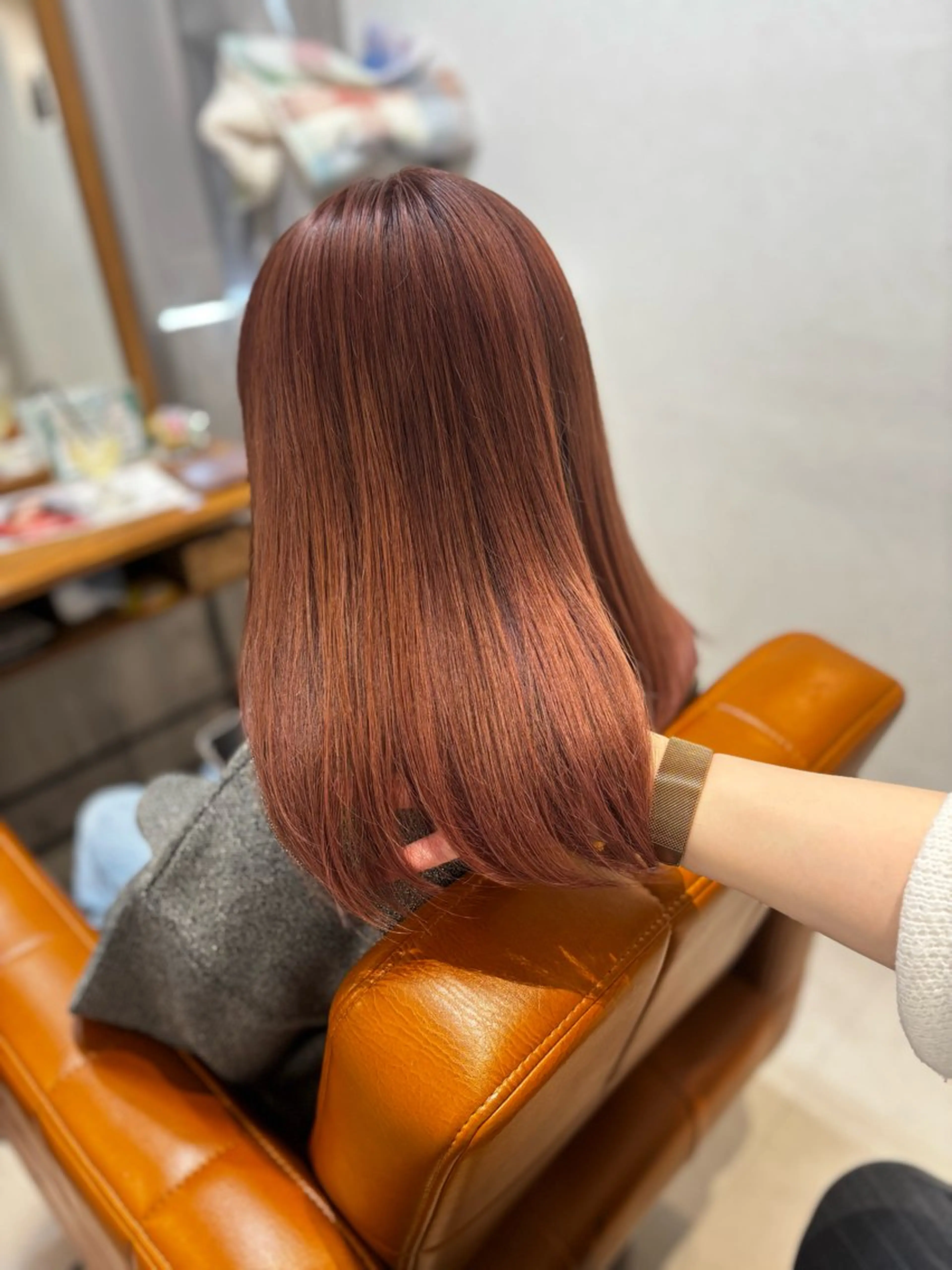 ミディアム カット ヘアカラー トリートメント 【完全個室】髪質改善 暖色カラー/山崎唯奈のヘアスタイル