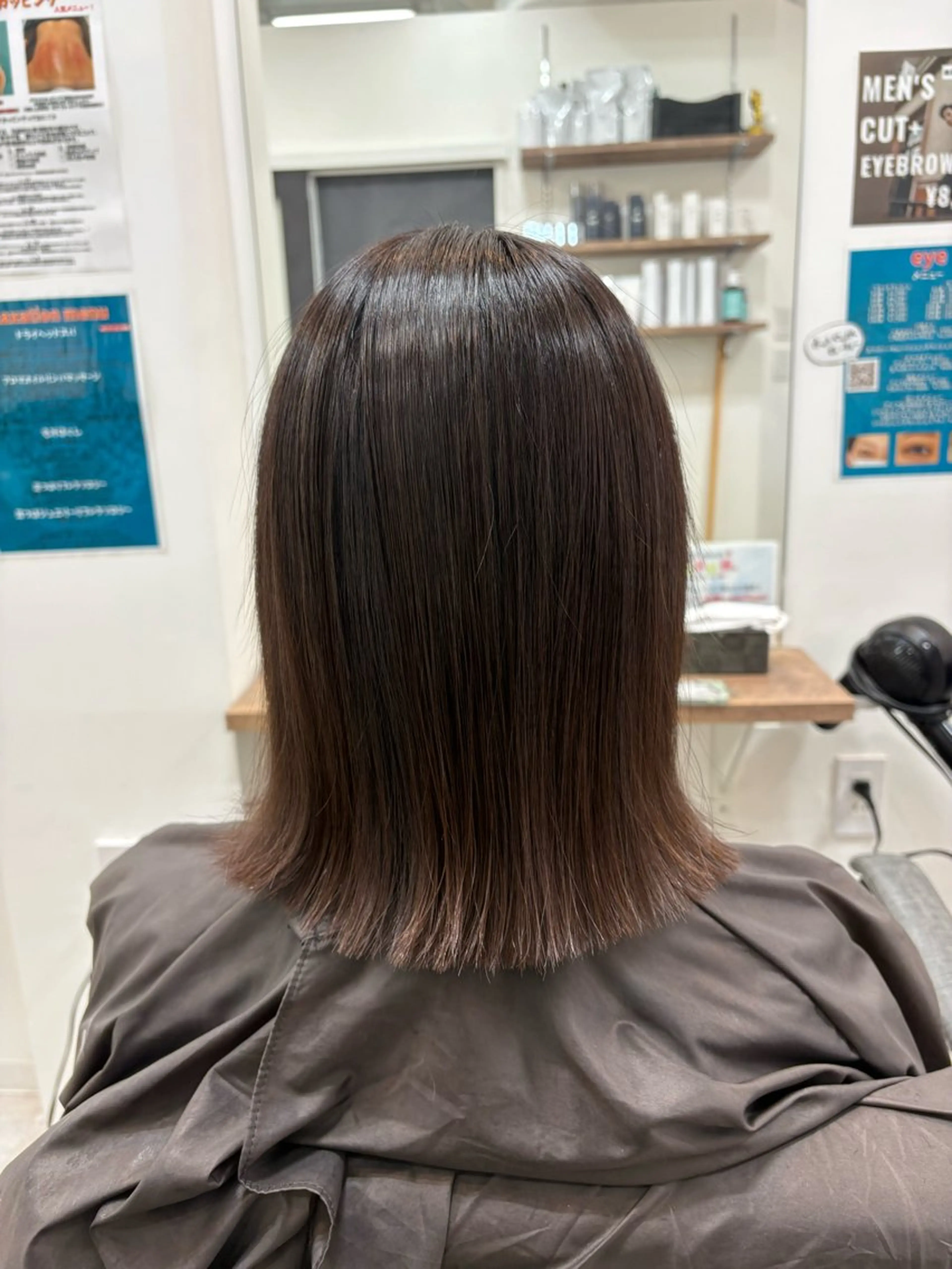 カラー 髪質改善 酸性ストレート 馬来 千尋のヘアスタイル