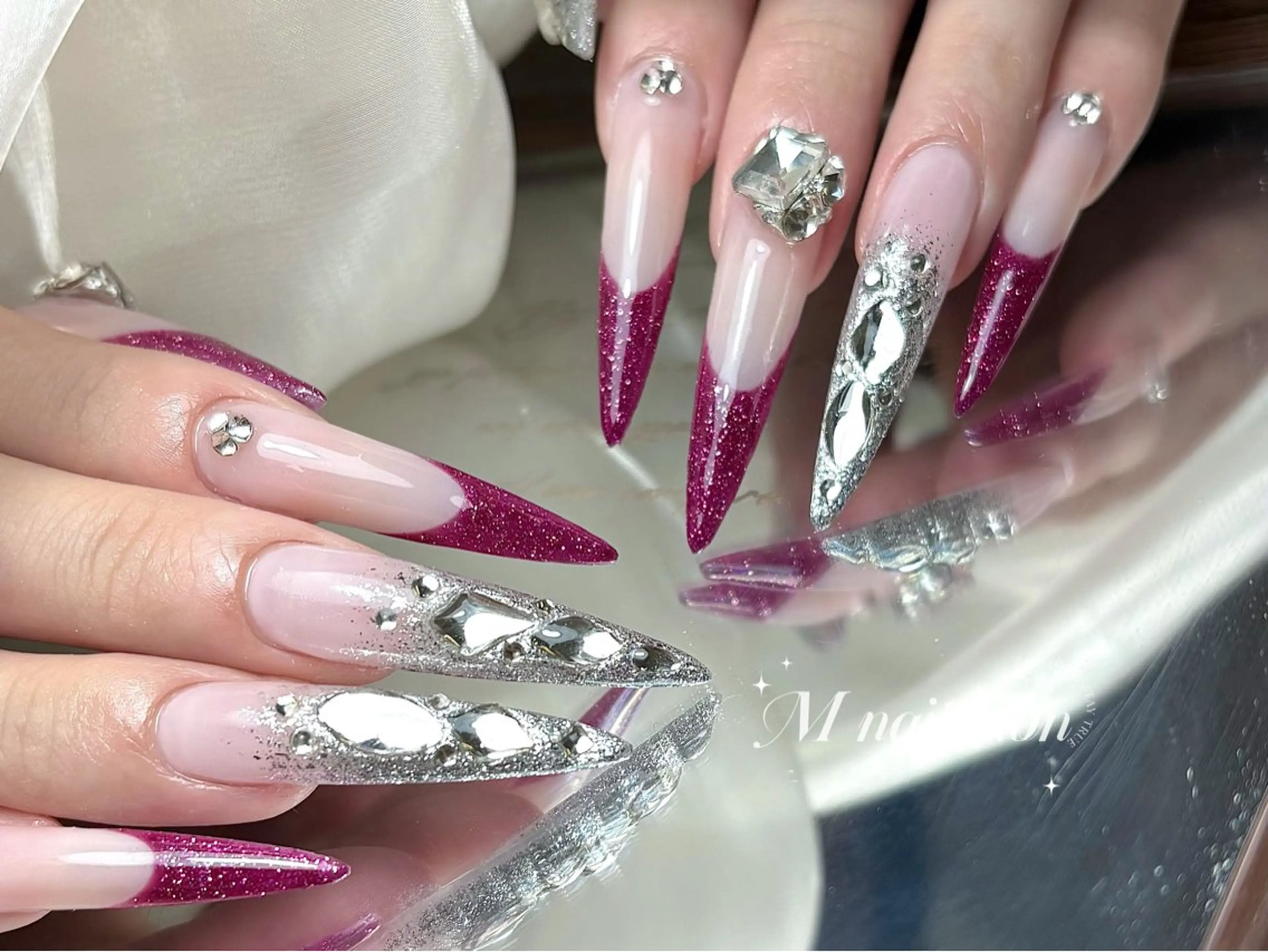 ネイル ハンドネイル M🌷nail 長さだし専門店のネイルデザイン