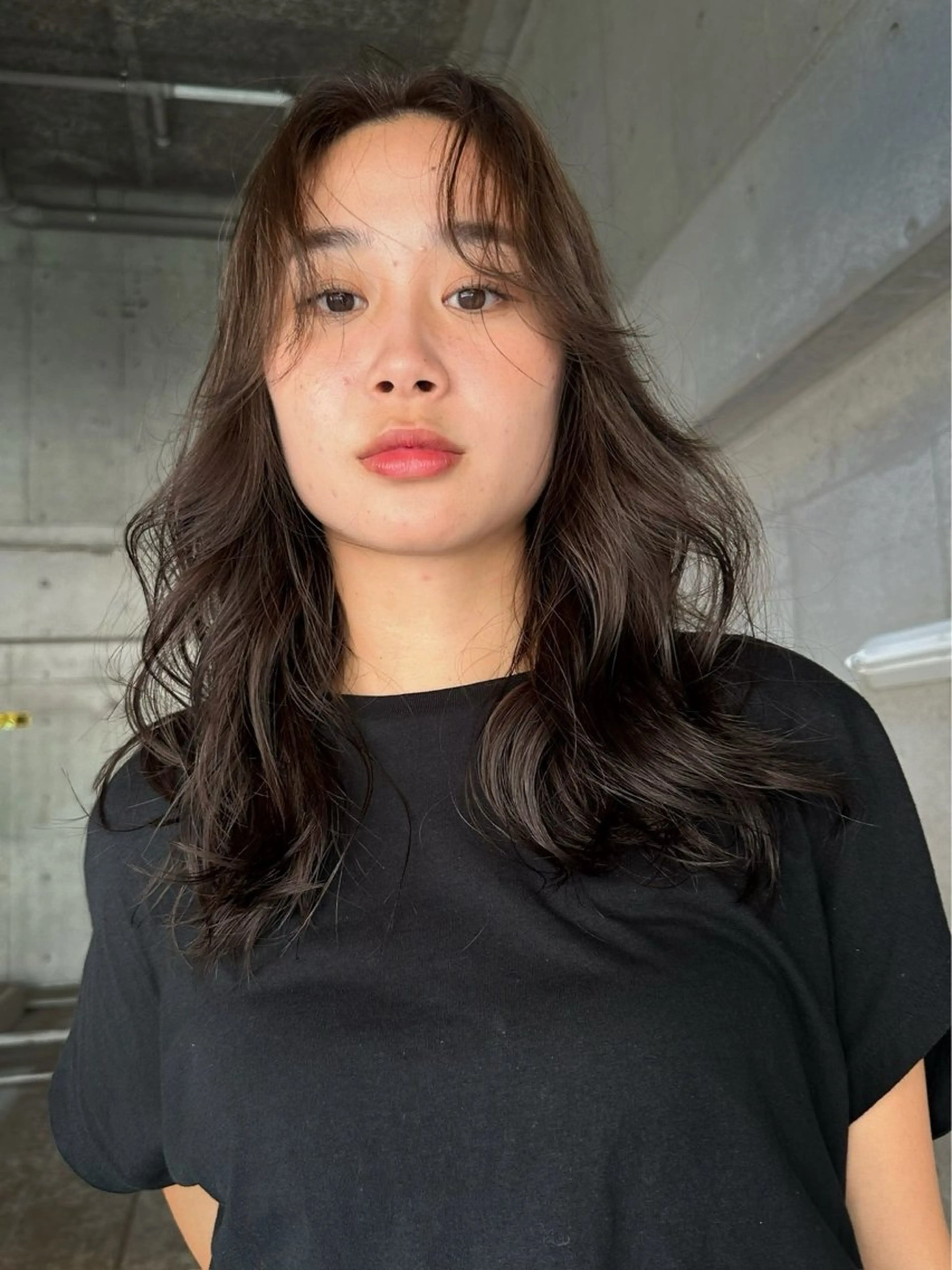 セミロング くろかわ まいのヘアスタイル