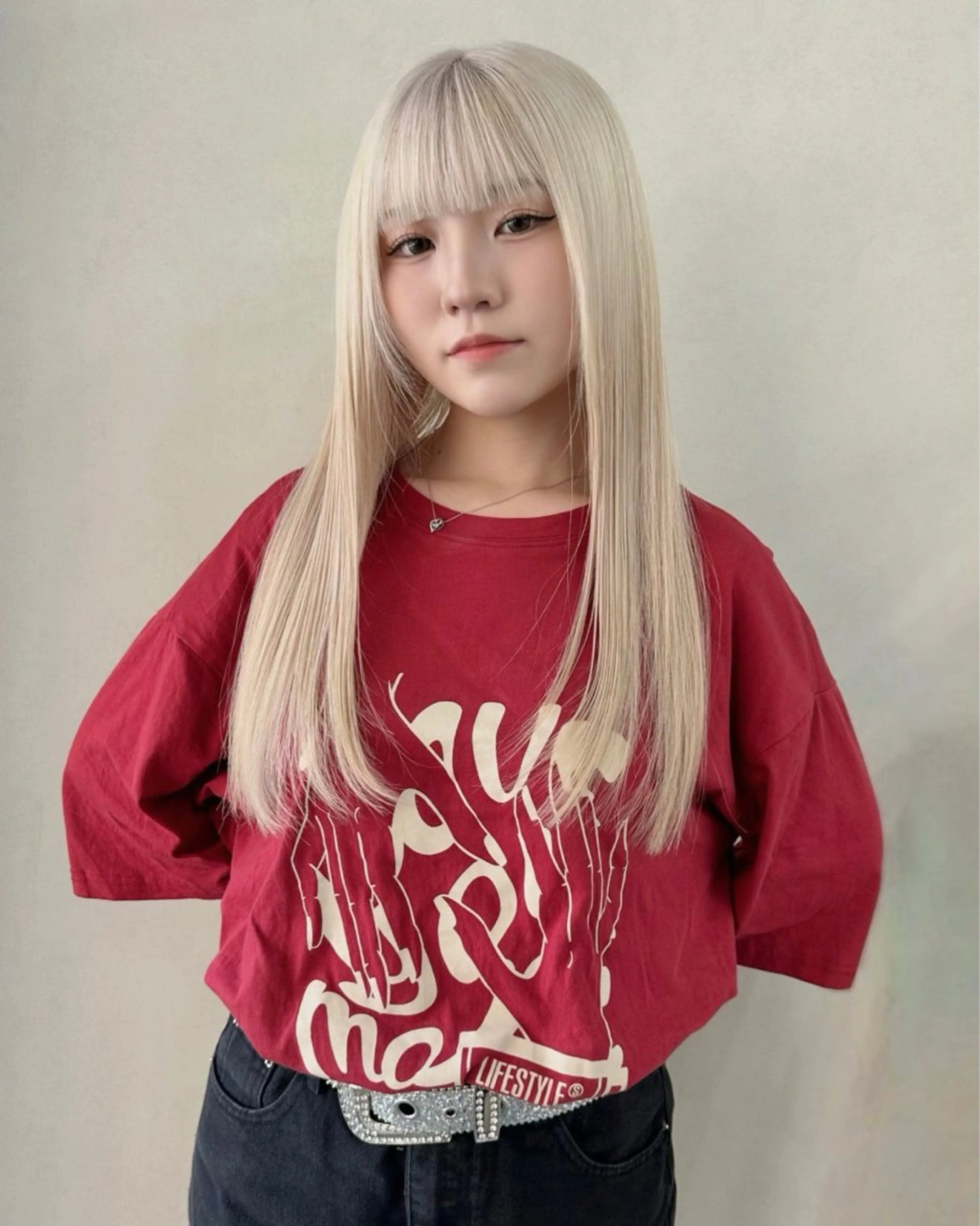 ロング 長谷川 日南のヘアスタイル