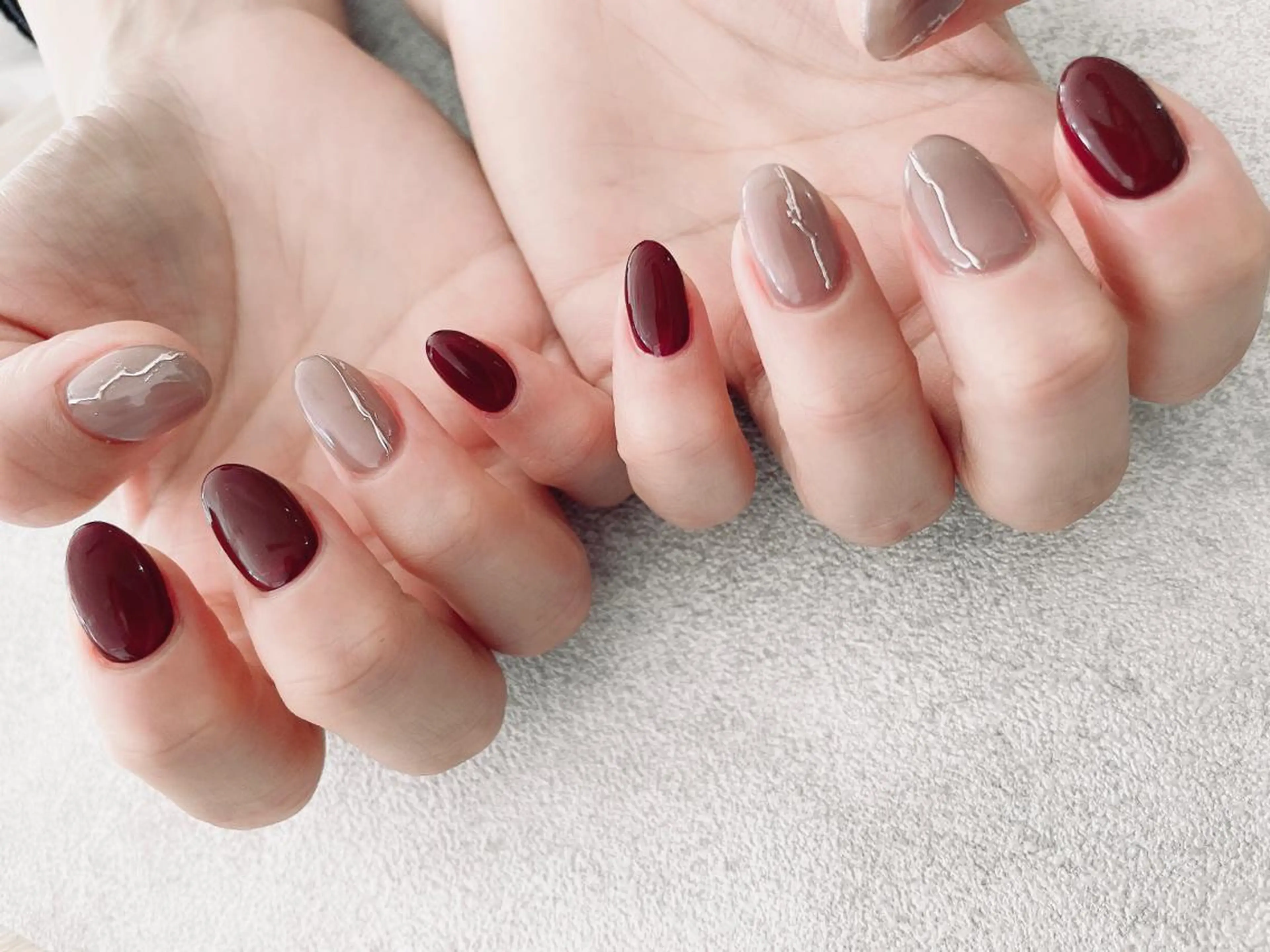 ネイル ボルドー オフィスネイル シンプルネイル Platluce. ERIのネイルデザイン