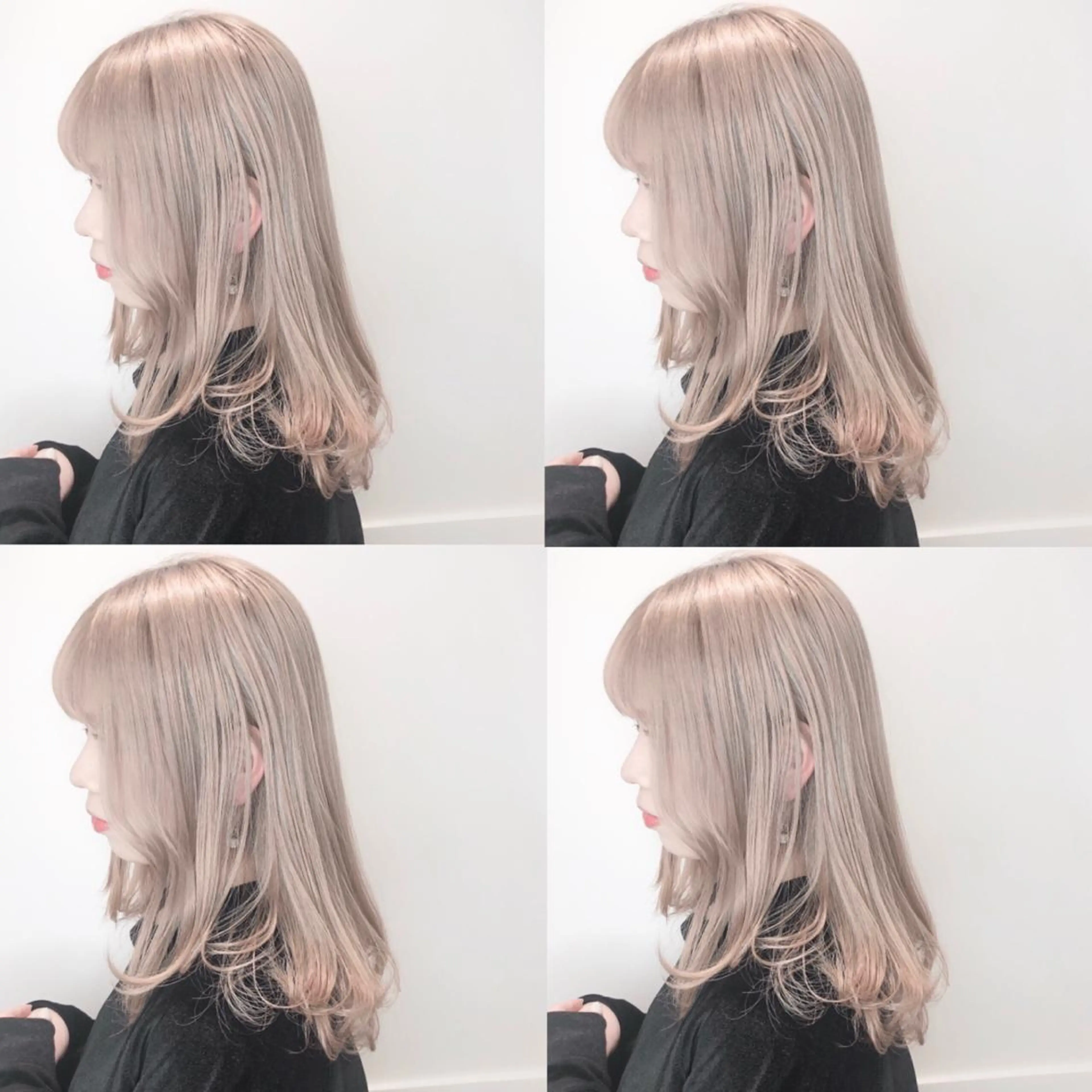 セミロング カラー ウルフカット ハッシュカット/七海のヘアスタイル