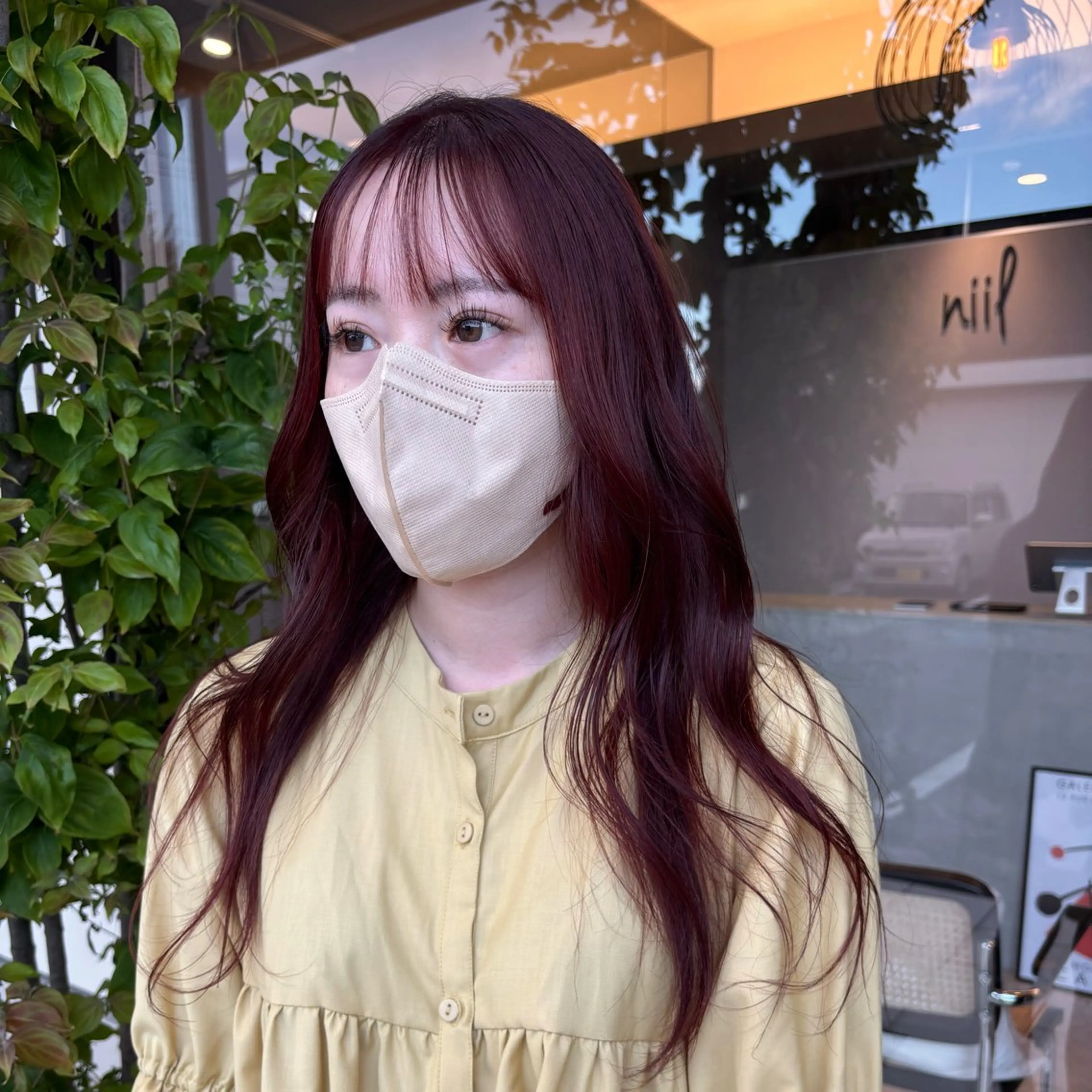 ロング カラー ピンクカラー レッドカラー miyu /niilのヘアスタイル