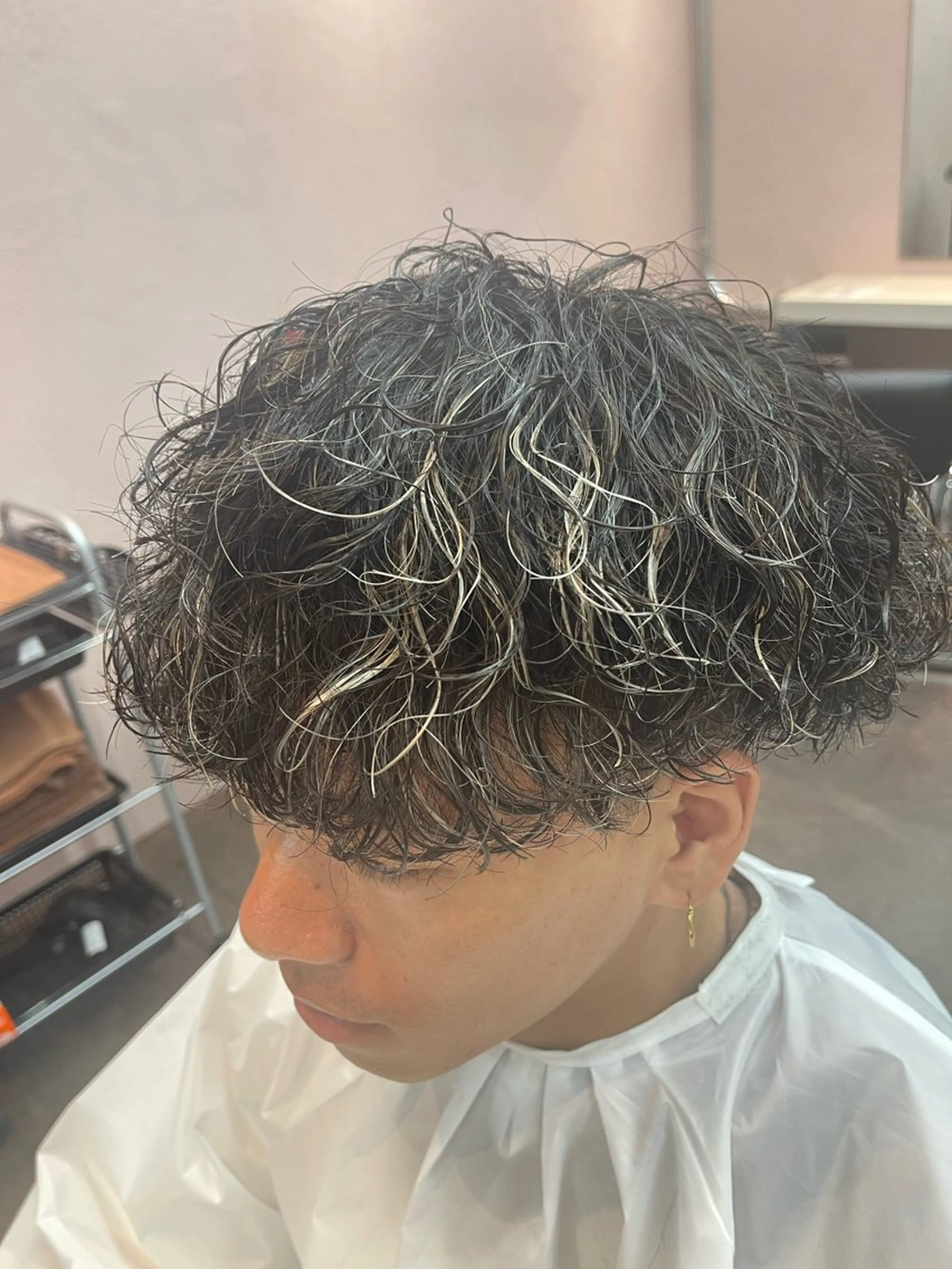 カラー パーマ メンズ 吉田 剛のヘアスタイル