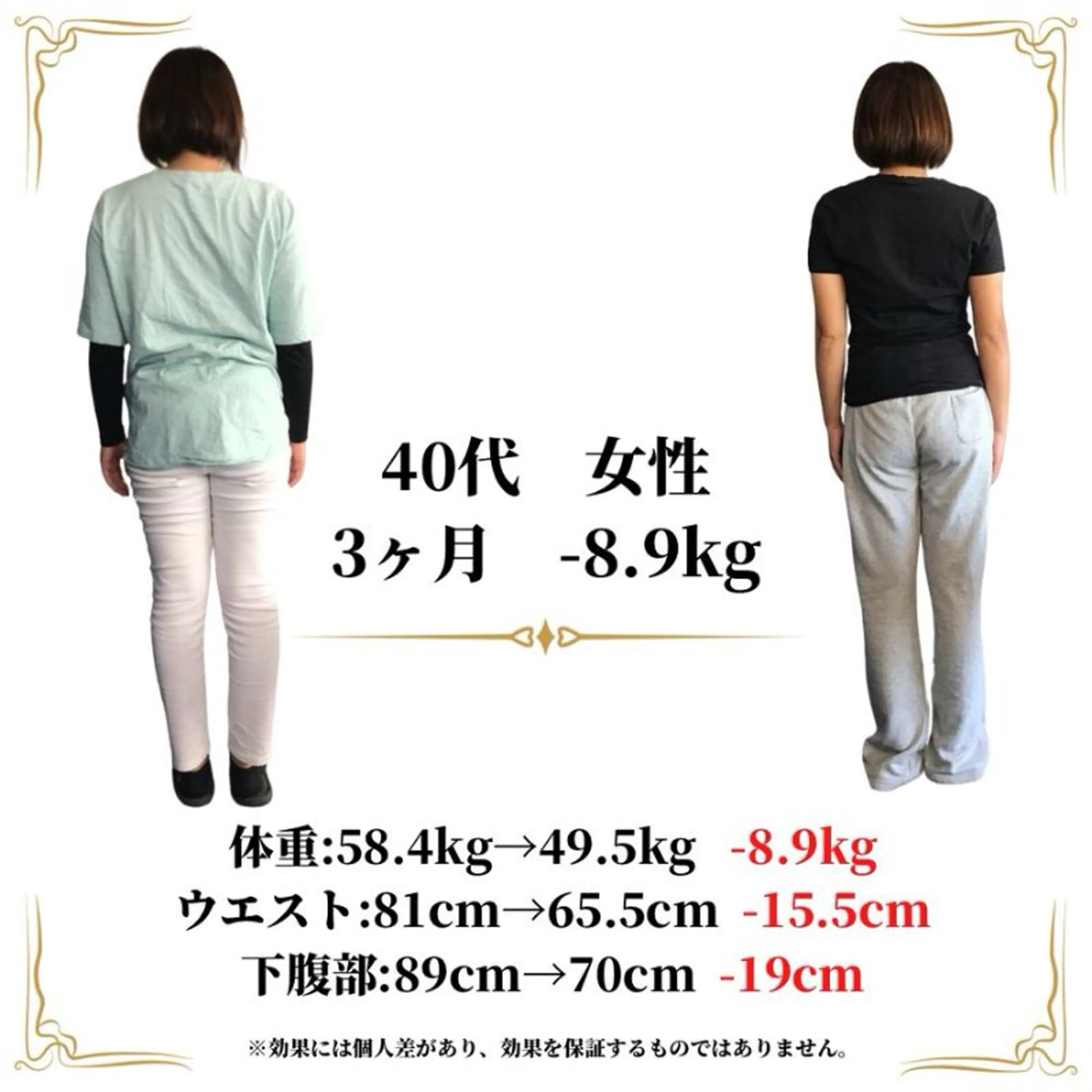 【3ヶ月平均−8kg】人生最後のダイエット|運動不要・食事制限なし🚫 遺伝子検査付きで根本改善✨の写真