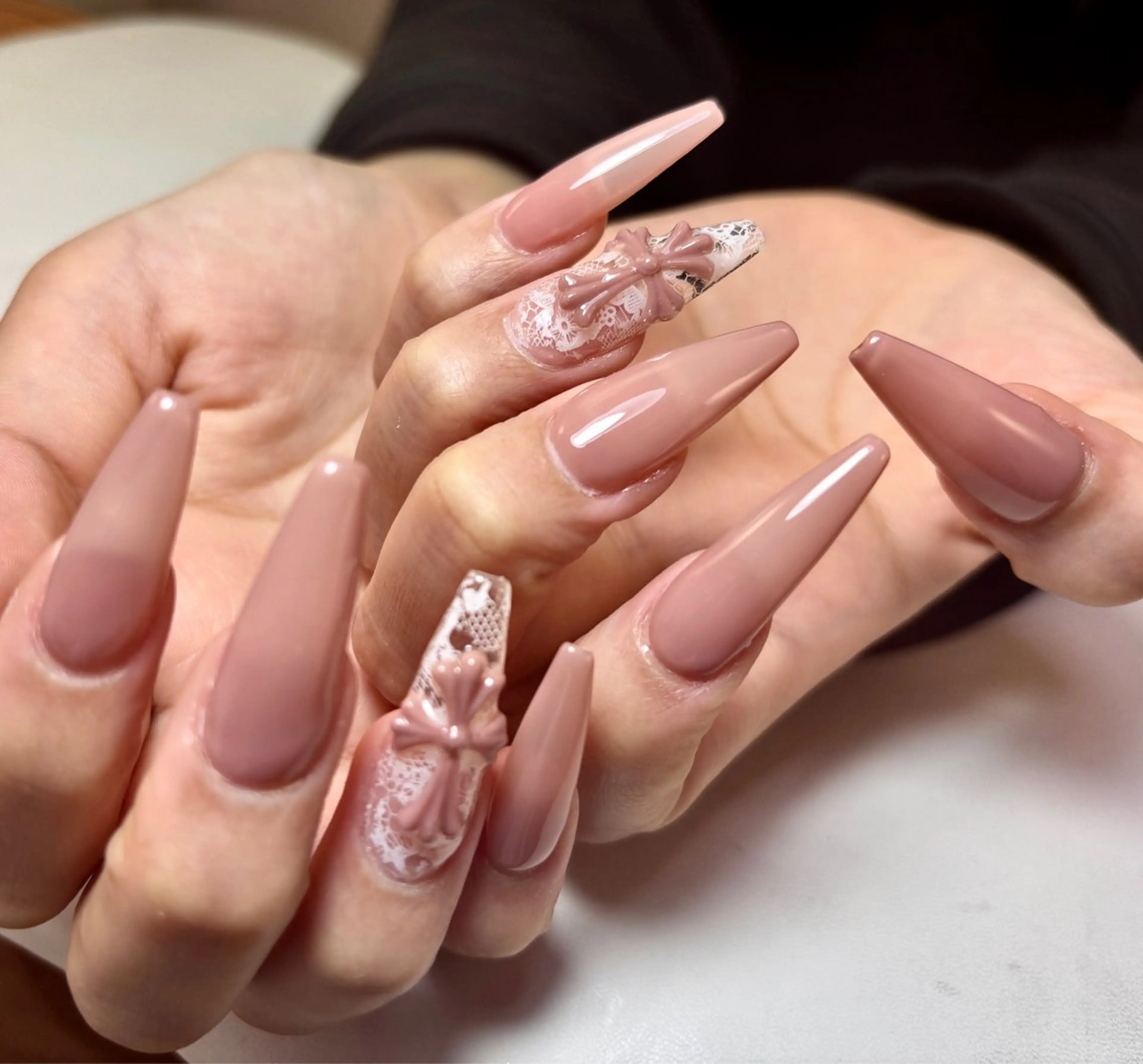 ネイル アートネイル オーロラネイル チークネイル 長さ出し フレンチネイル ハンドネイル ハンドケア Yumi Nail Seiのネイルデザイン