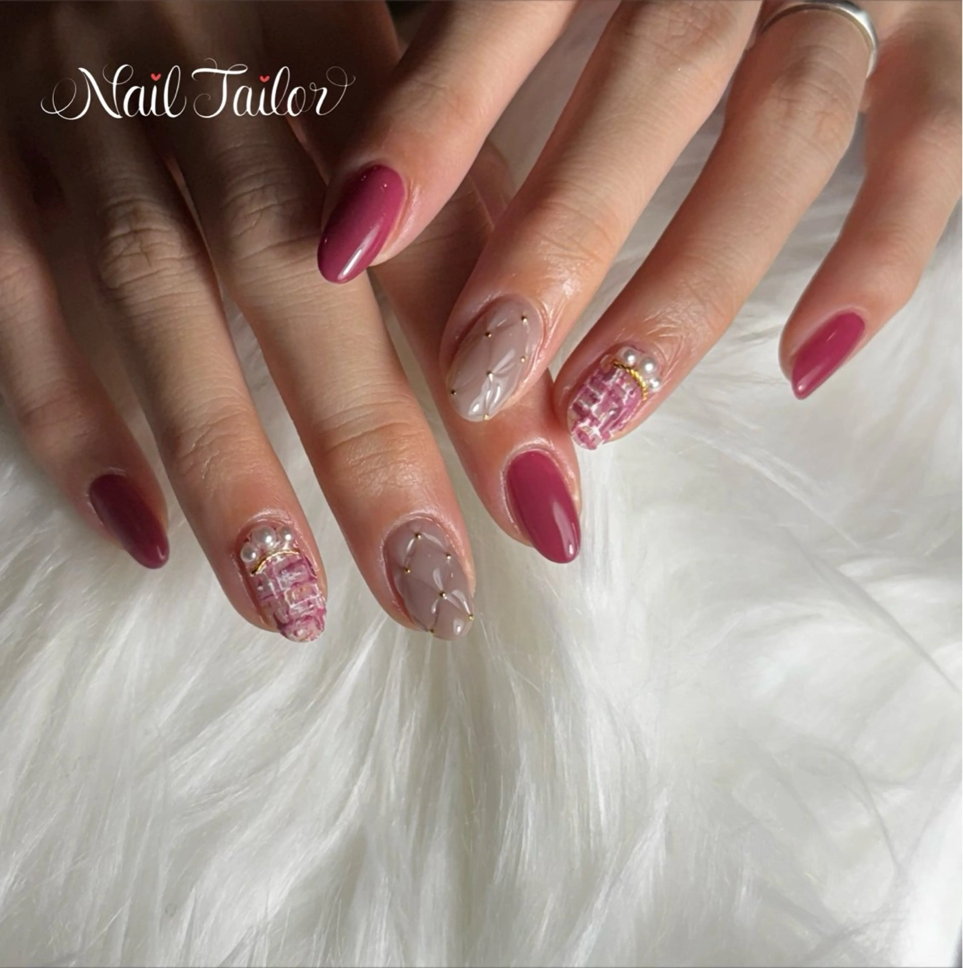 ネイル 持ち込み ワンカラーネイル 冬ネイル ハンドネイル NailTailor ネイルテイラーのネイルデザイン