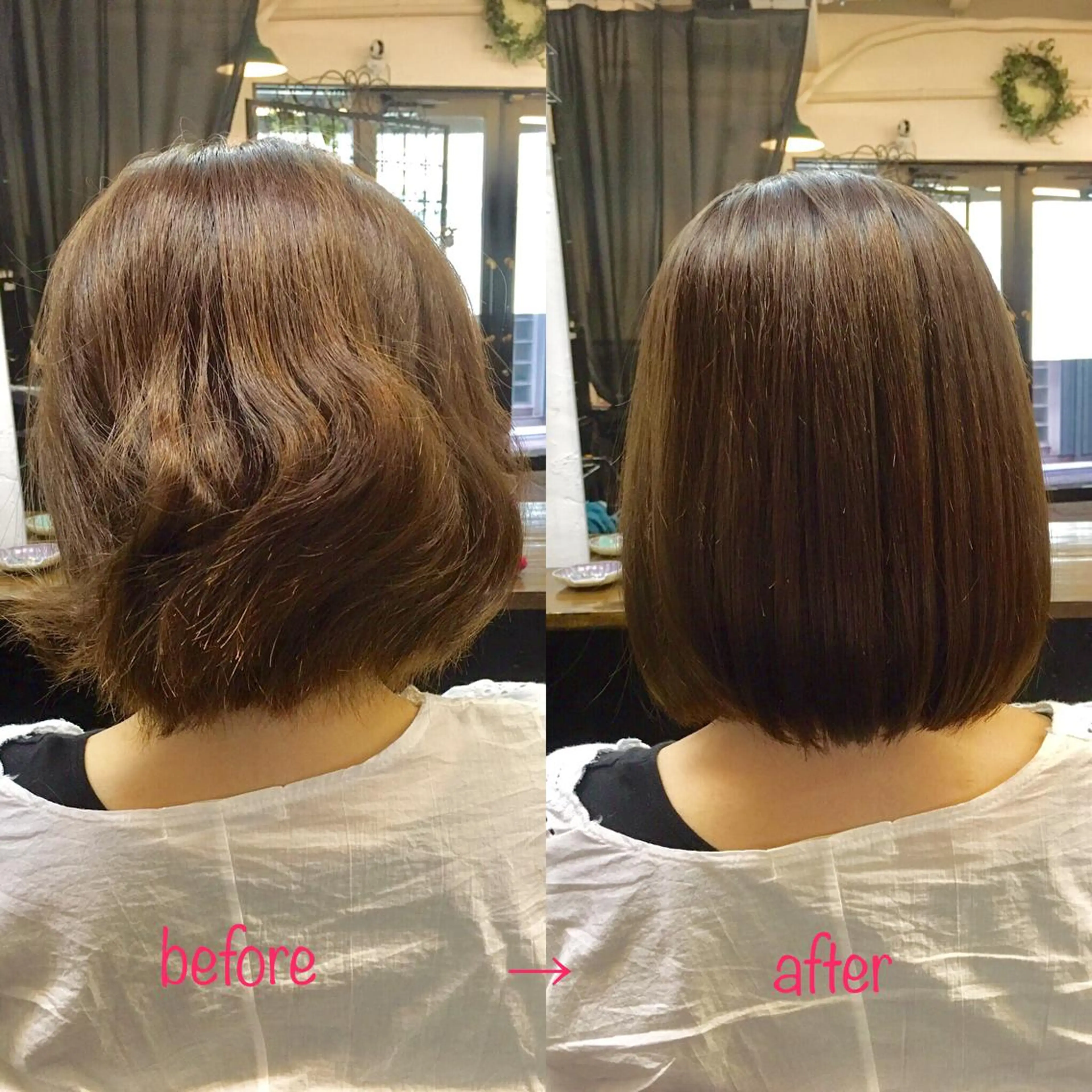 ショート カラー ブリーチ 髪質改善 縮毛矯正&髪質改善 MAILHAIRのヘアスタイル