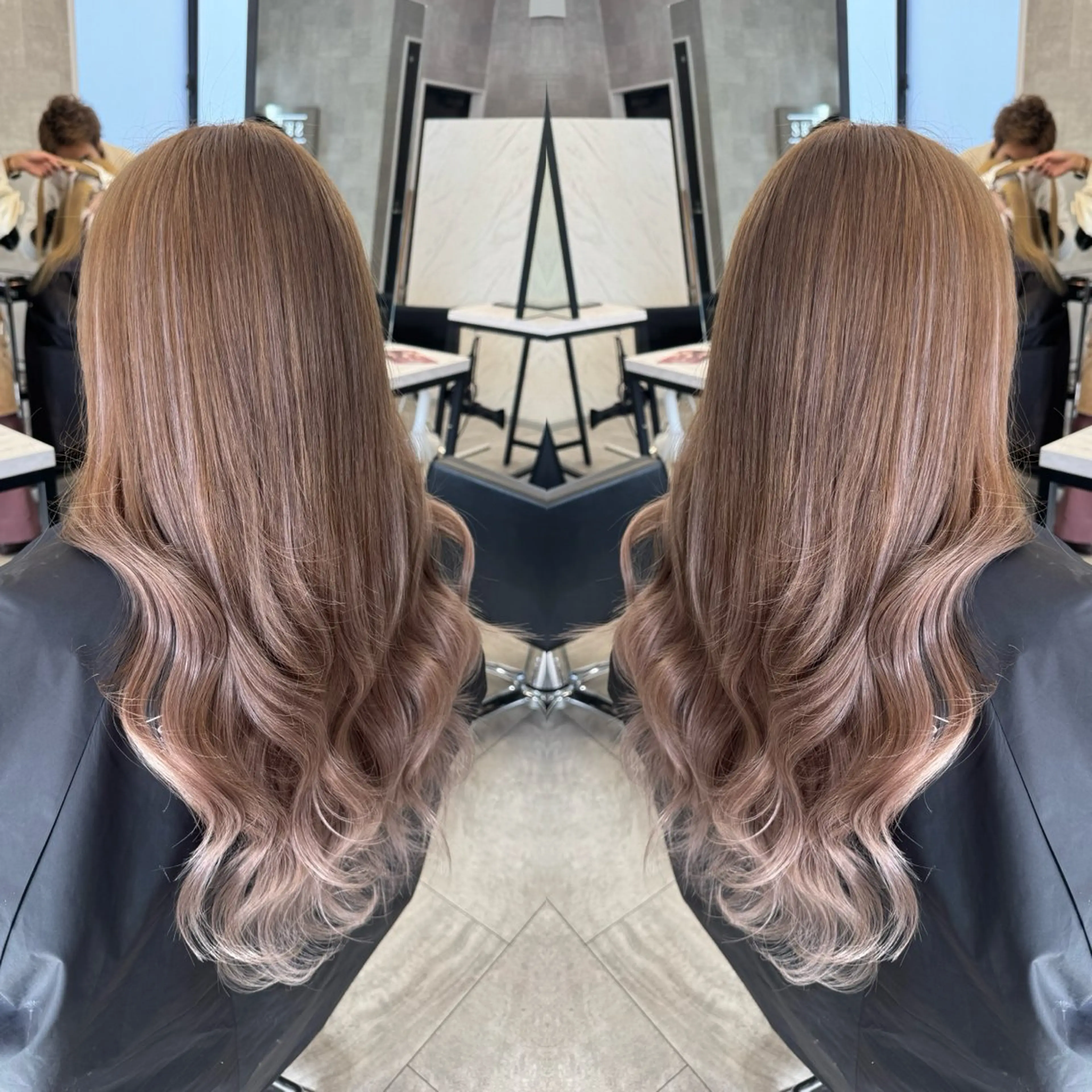 ロング カラー ヘアアレンジ ՏKIᒪᒪ石岡店 本田のヘアスタイル