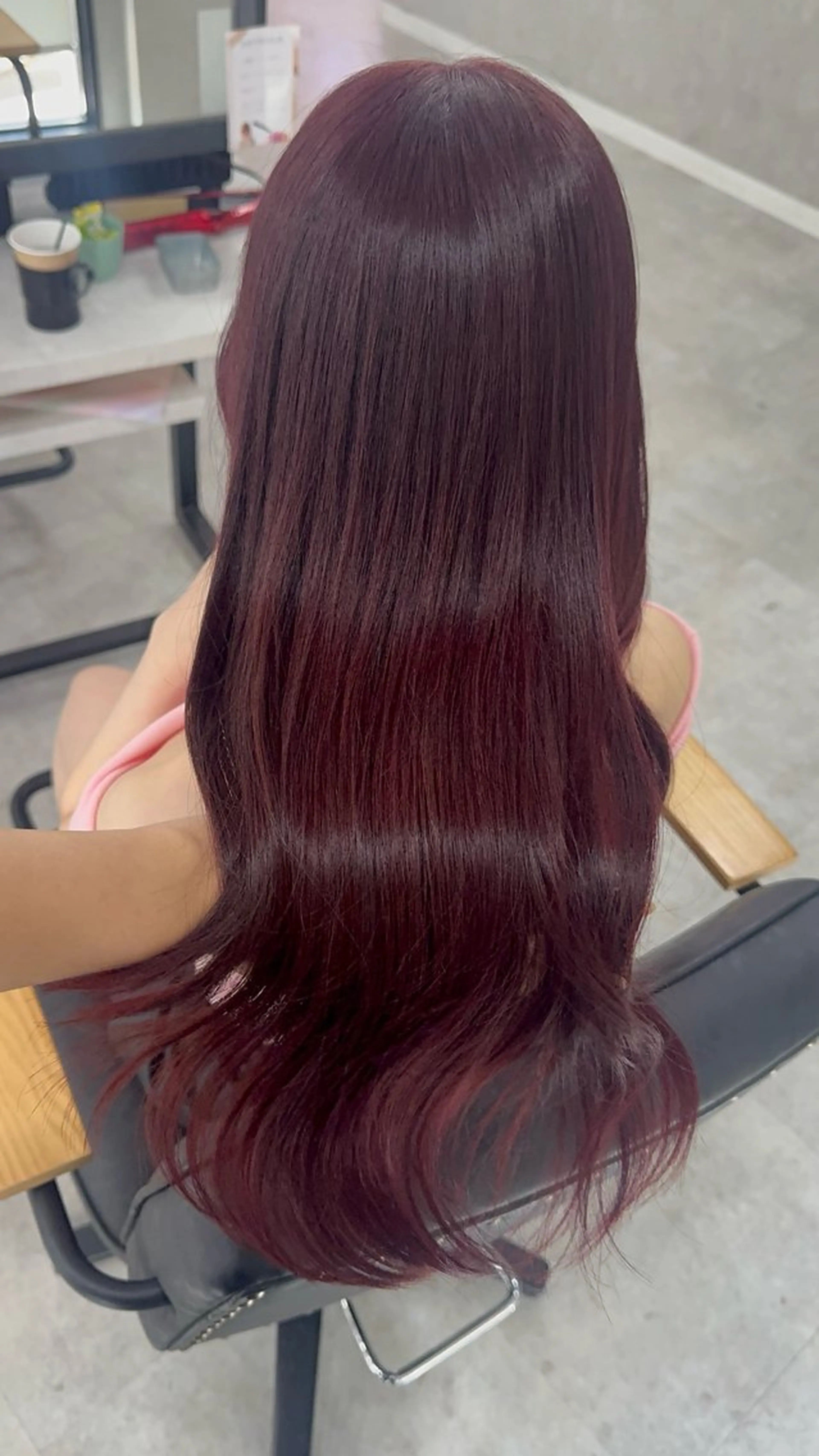 ロング カラー アッシュ アッシュブラウン ベージュカラー 黒髪 ブリーチ 赤み無し柔らかカラー 【梅田】madokaのヘアスタイル