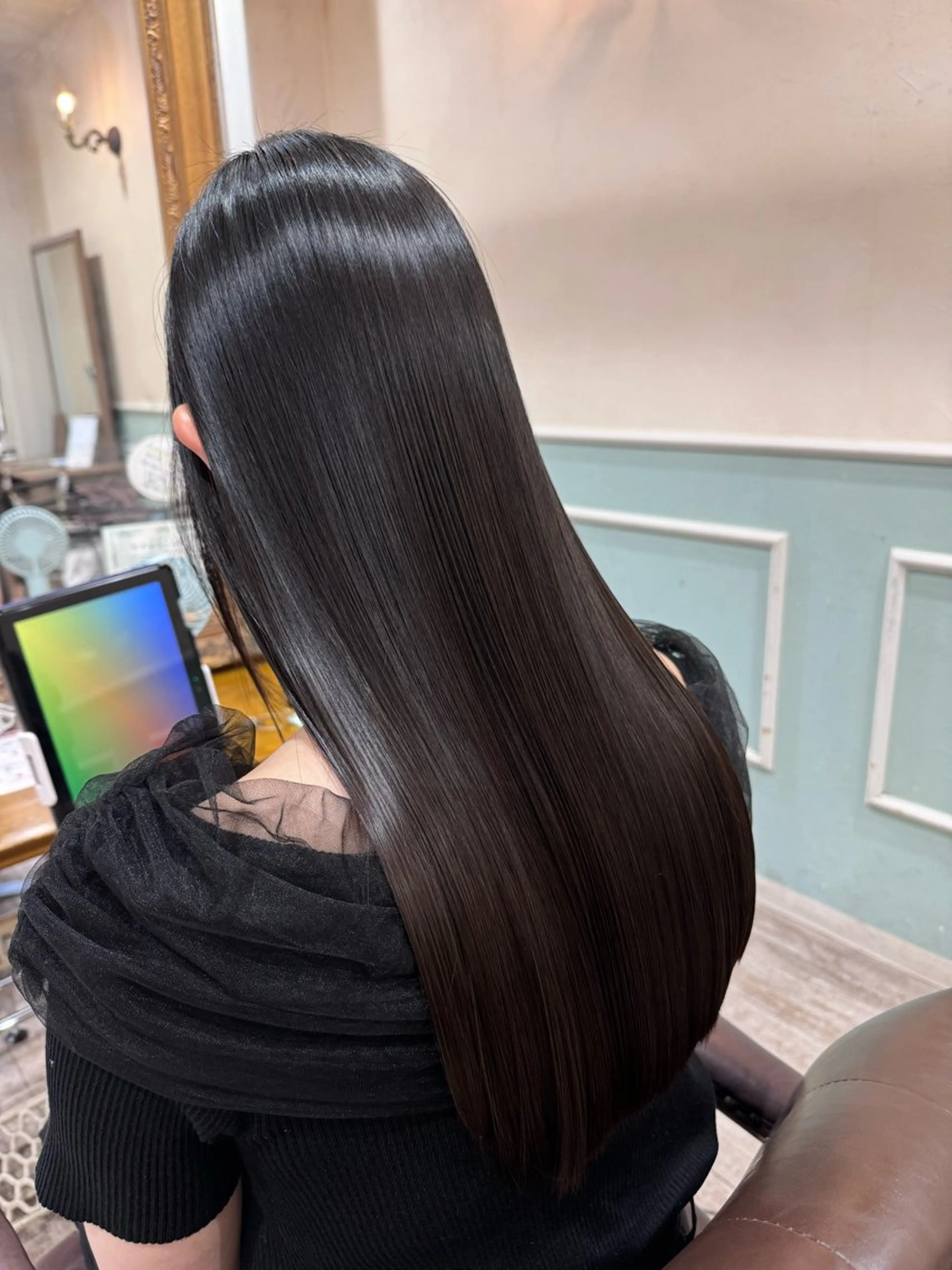 ロング カラー 髪質改善 レイヤーカット ロング カット 縮毛矯正 トリートメント 新越谷noble店長 松本拓也▶◀*.のヘアスタイル