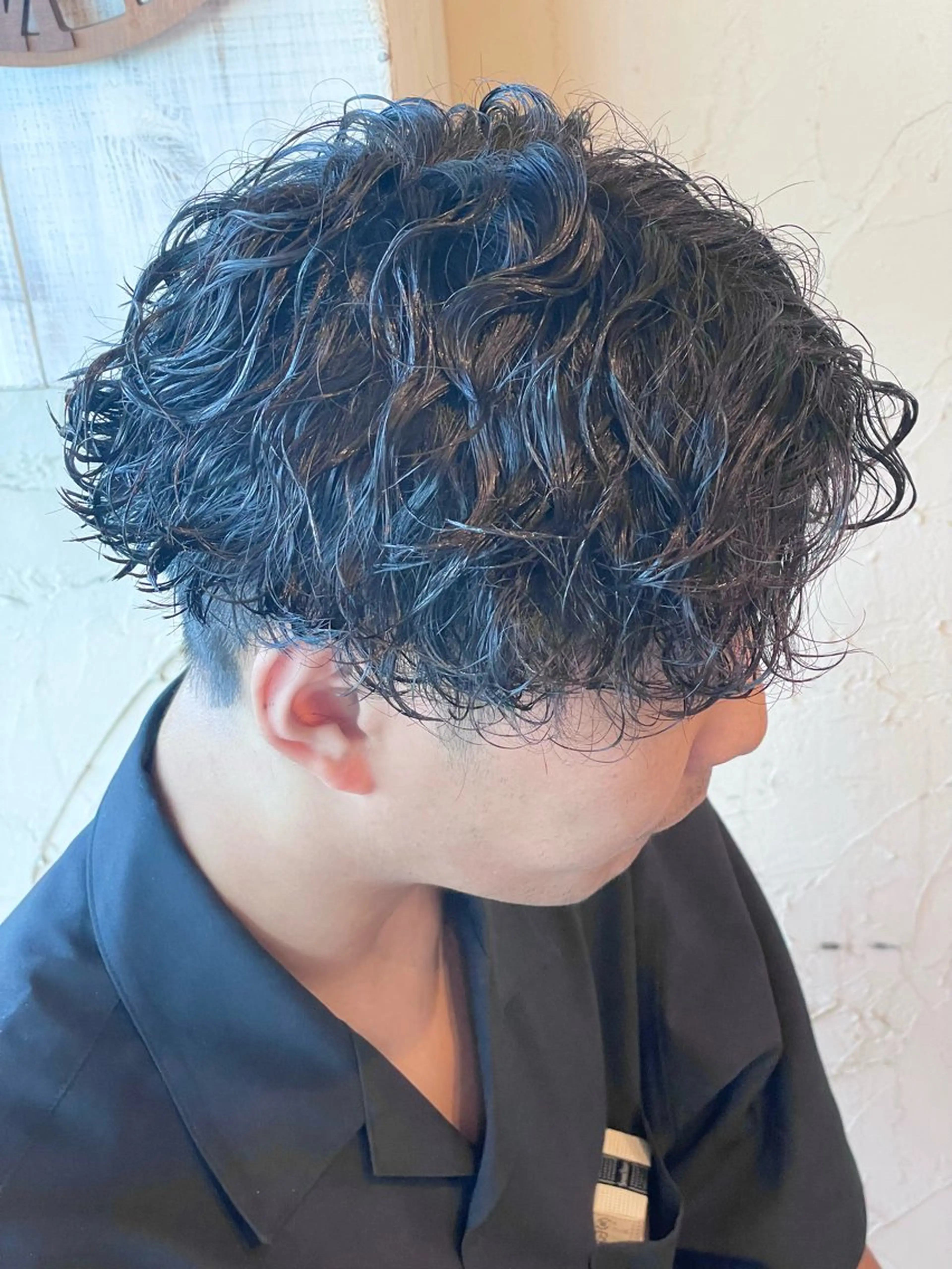 ショート カラー パーマ メンズ メンズパーマ 波巻きパーマ スパイラルパーマ カット パーマ メンズ特化/パーマ指 名No.1/百瀬太郎のヘアスタイル